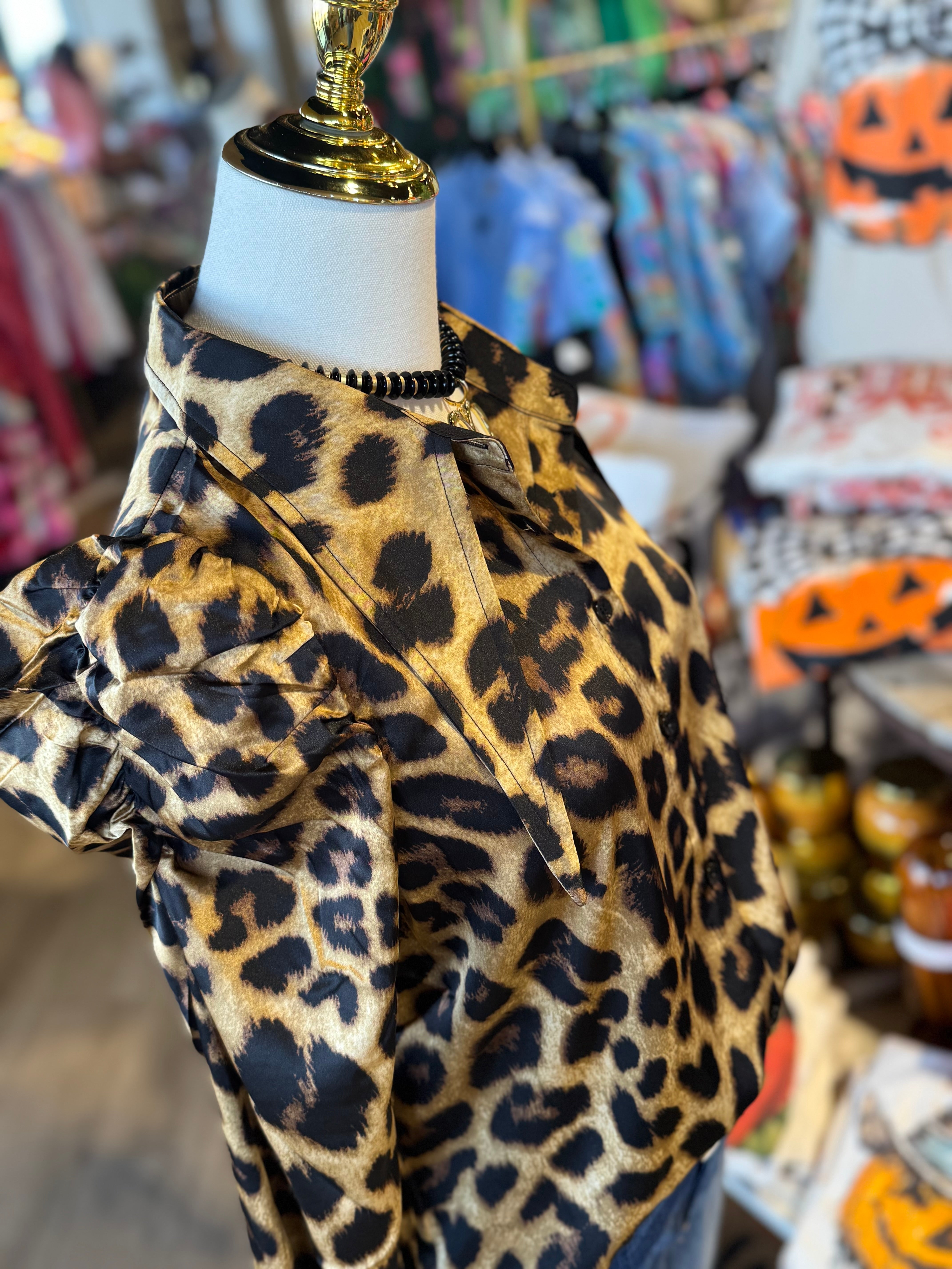 Brianna Leopard Top