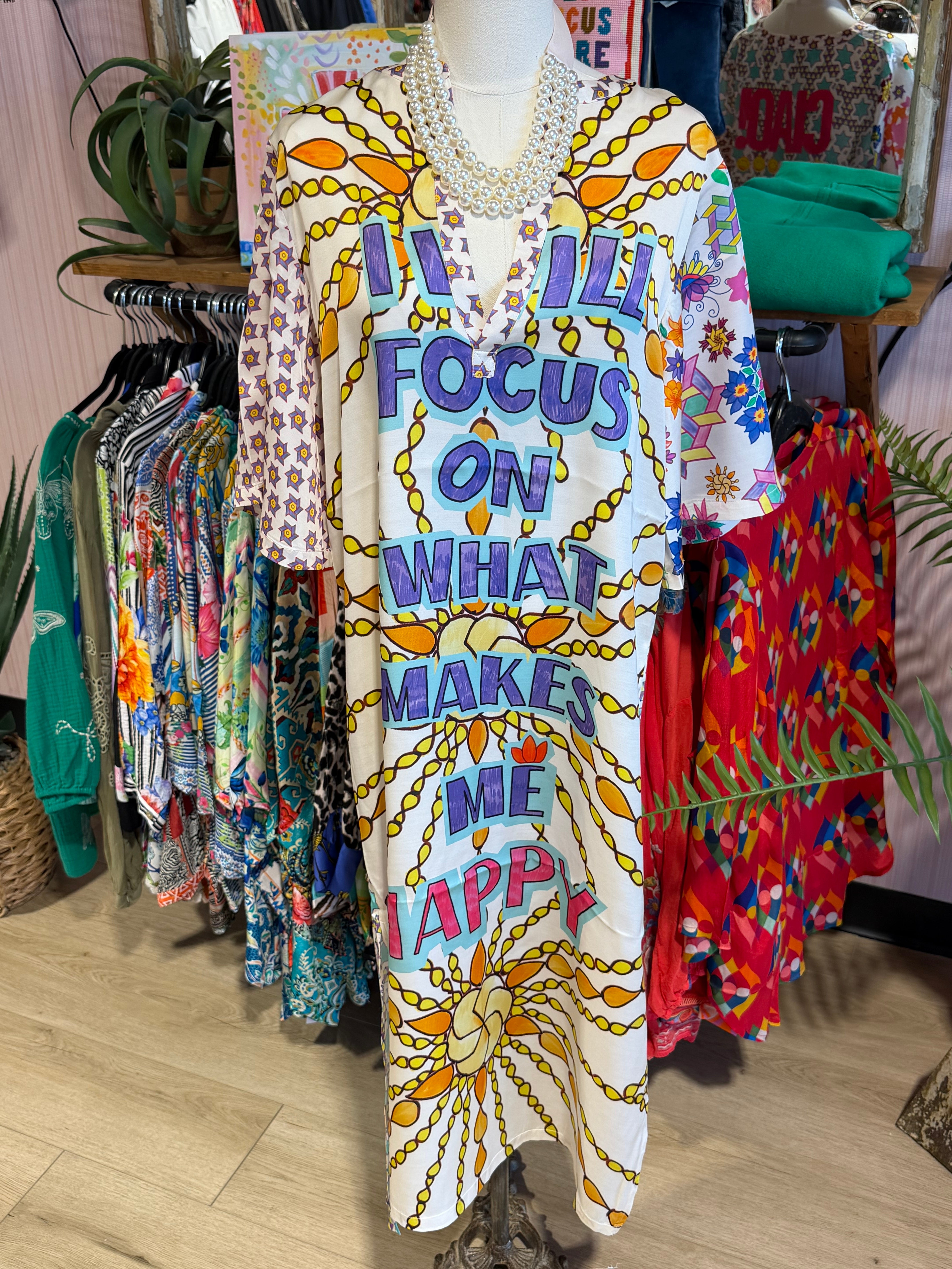 Stephanie Placket Markers Dress