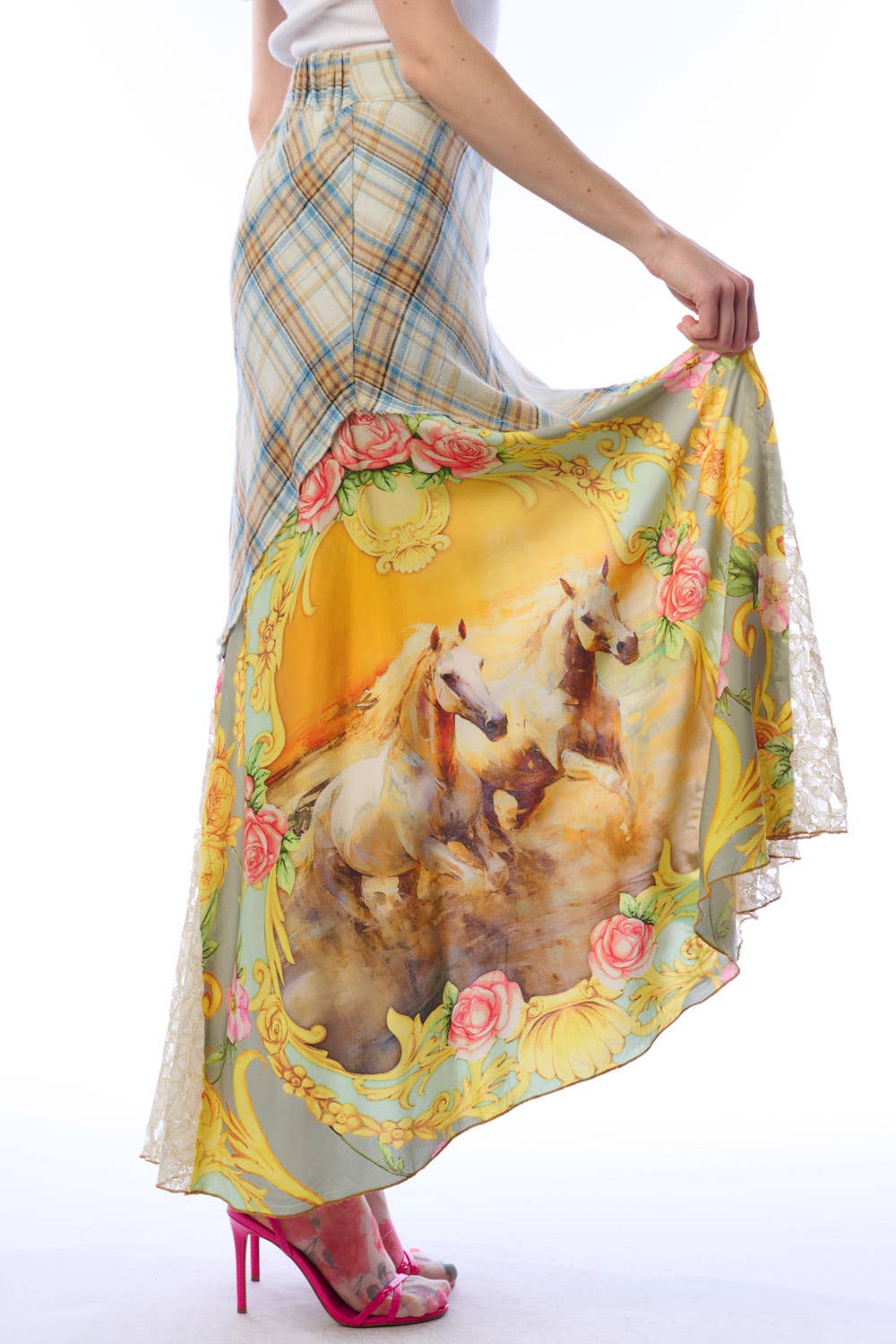 Western Babe Skirt - Plaid Horse Artistic