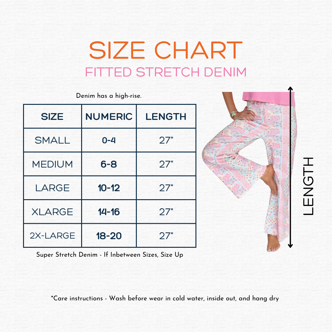 Big Polka Dot Stretchy Blush Denim -