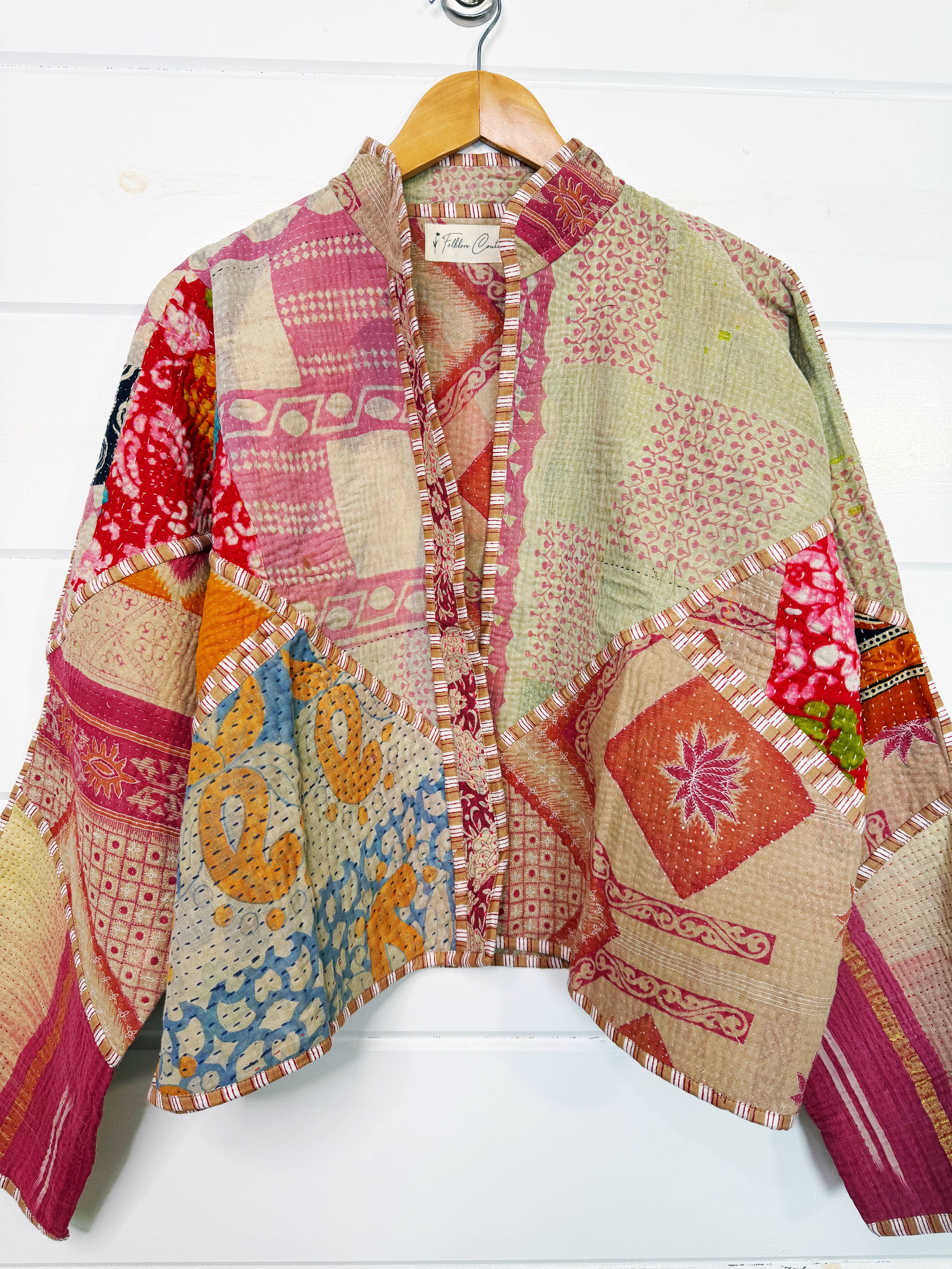 Kantha Quilted Jacket – Patchwork One-of-a-Kind Coat