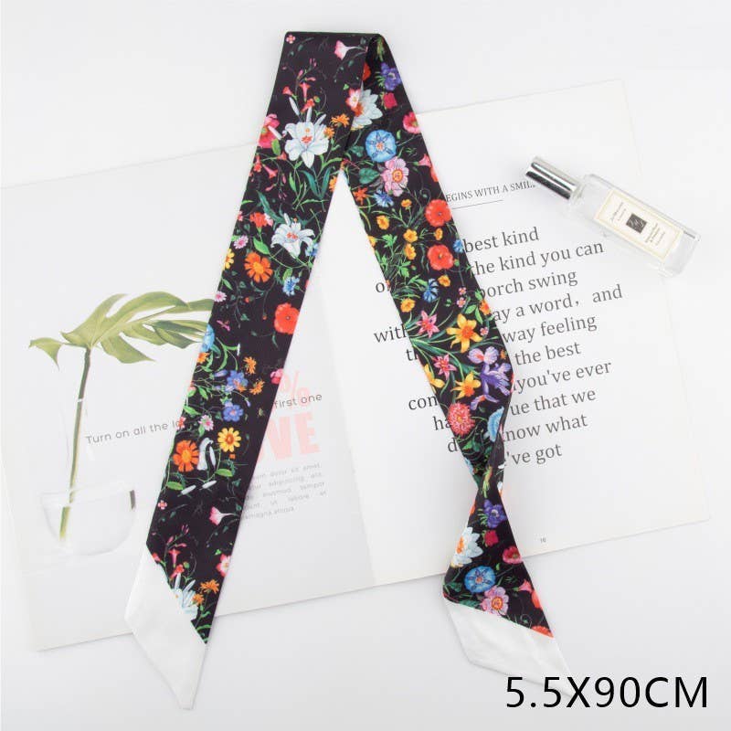 SOFT SILKY SKINNY TWILLY SCARF NECKLACE WRAP |