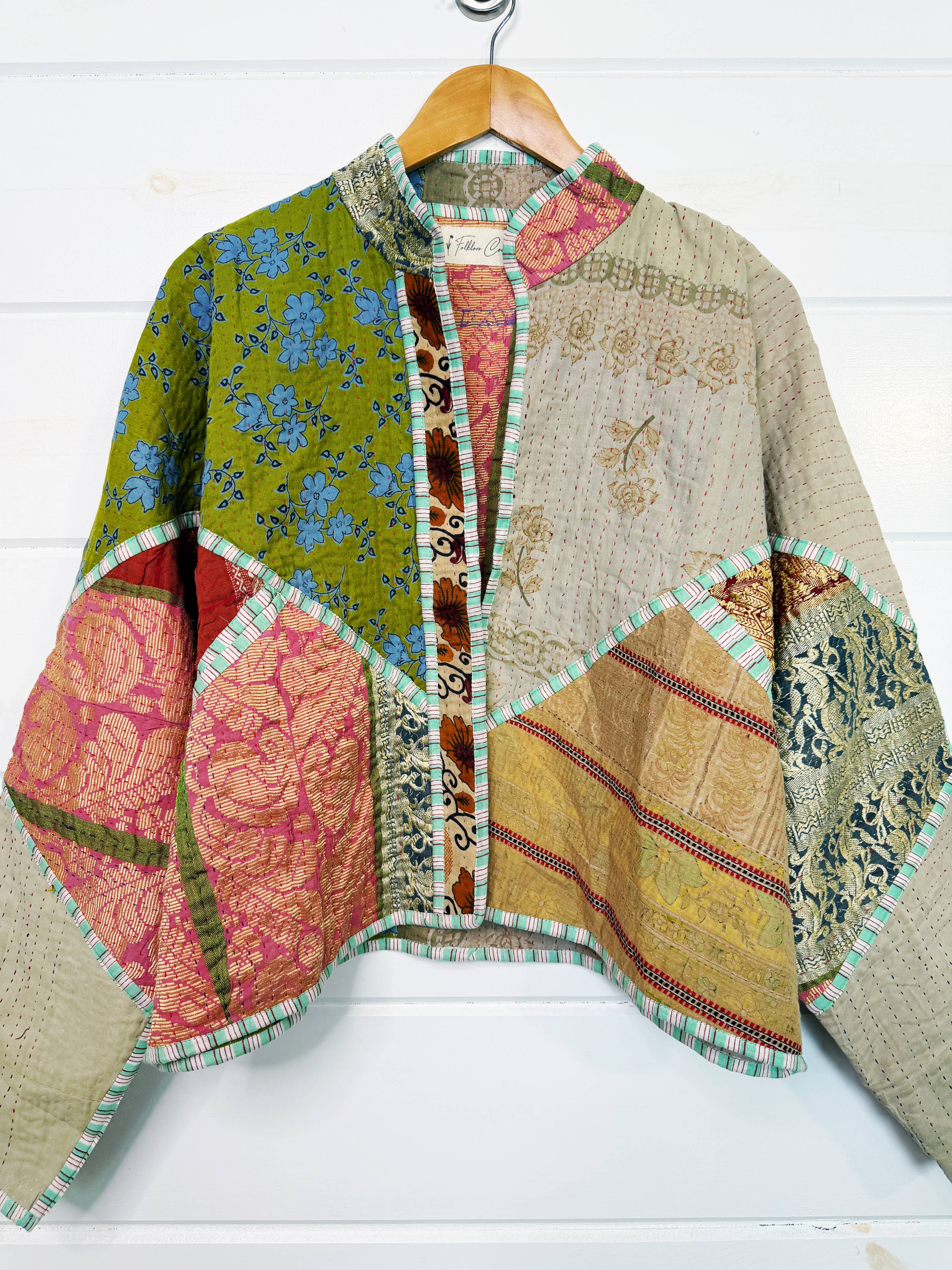 Kantha Quilted Jacket – Patchwork One-of-a-Kind Coat
