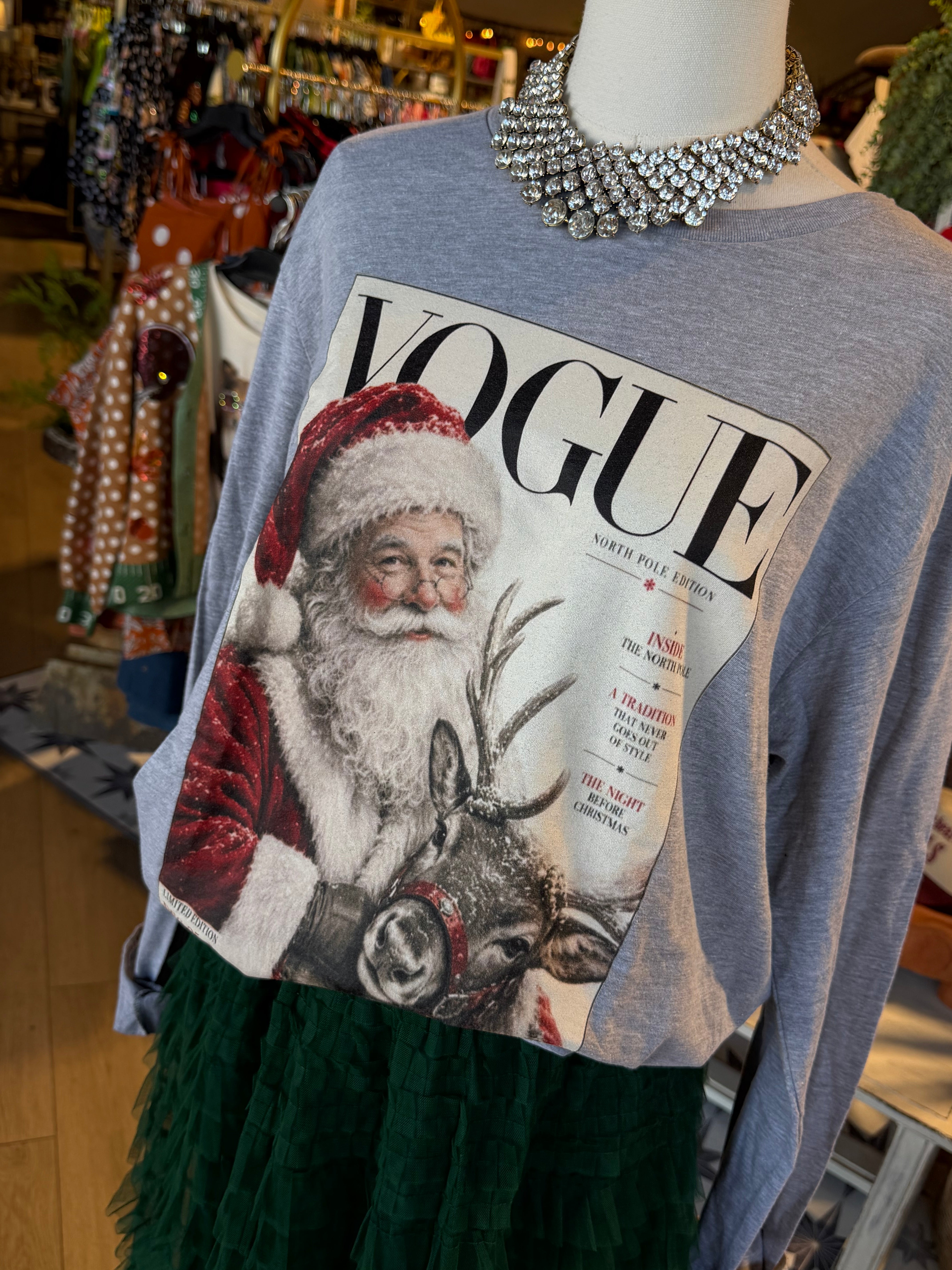 Vogue Santa & Reindeer Tee