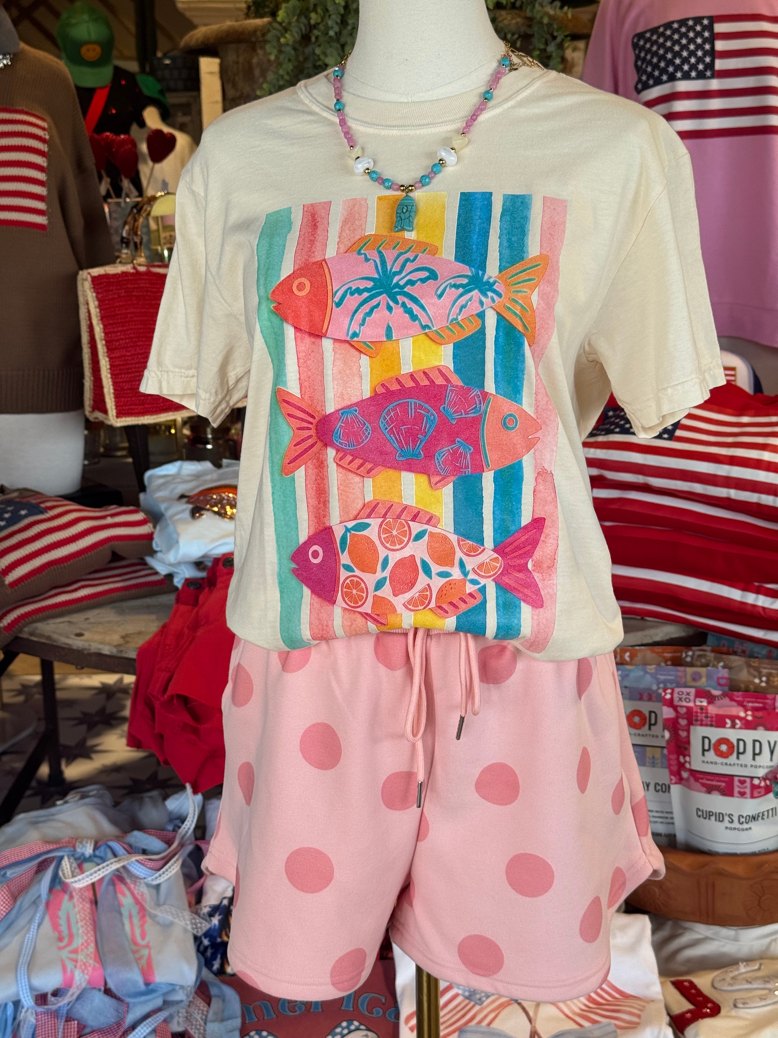 Beachy Fish Graphic Tee