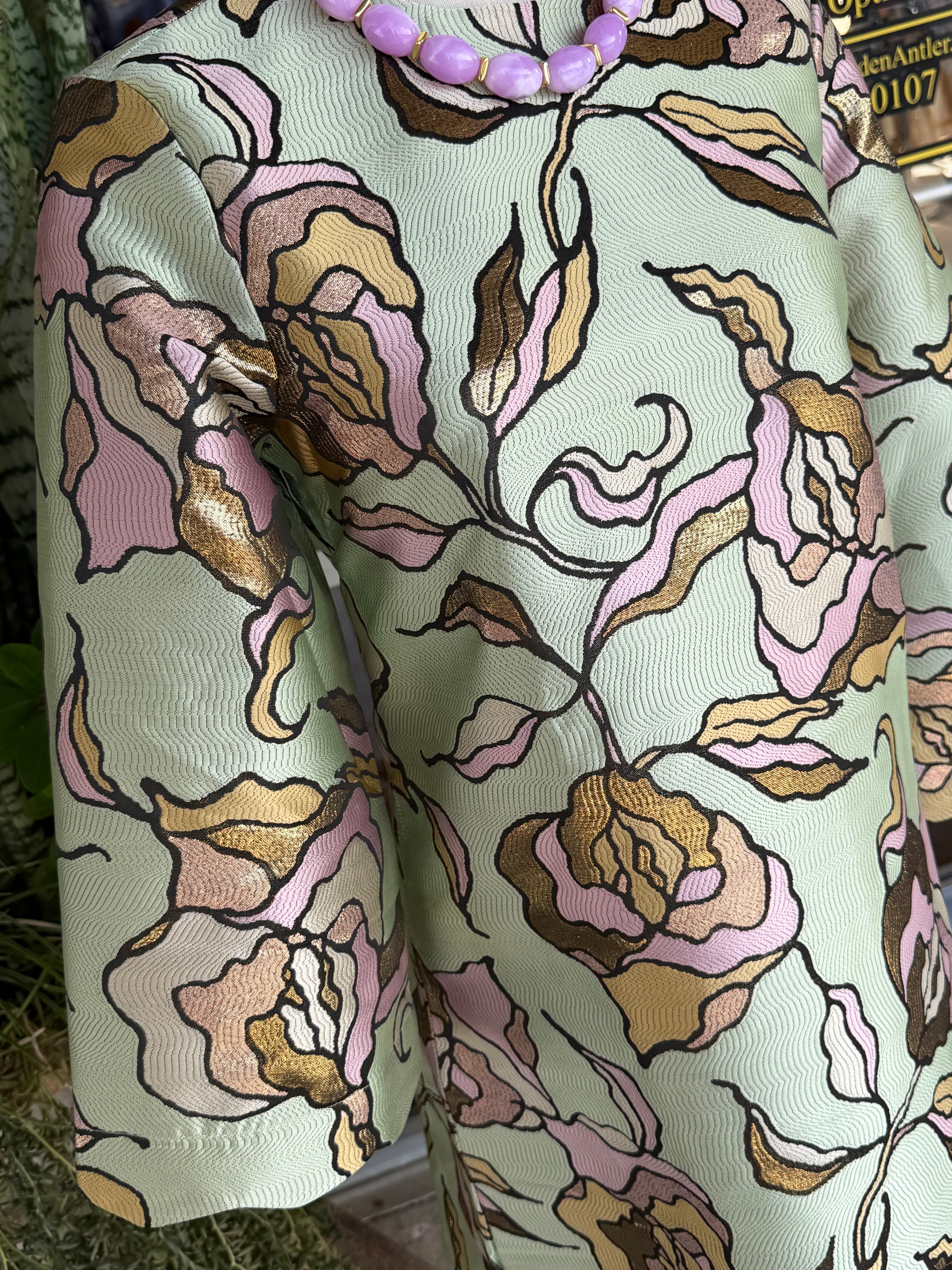 Metallic Brocade Dress