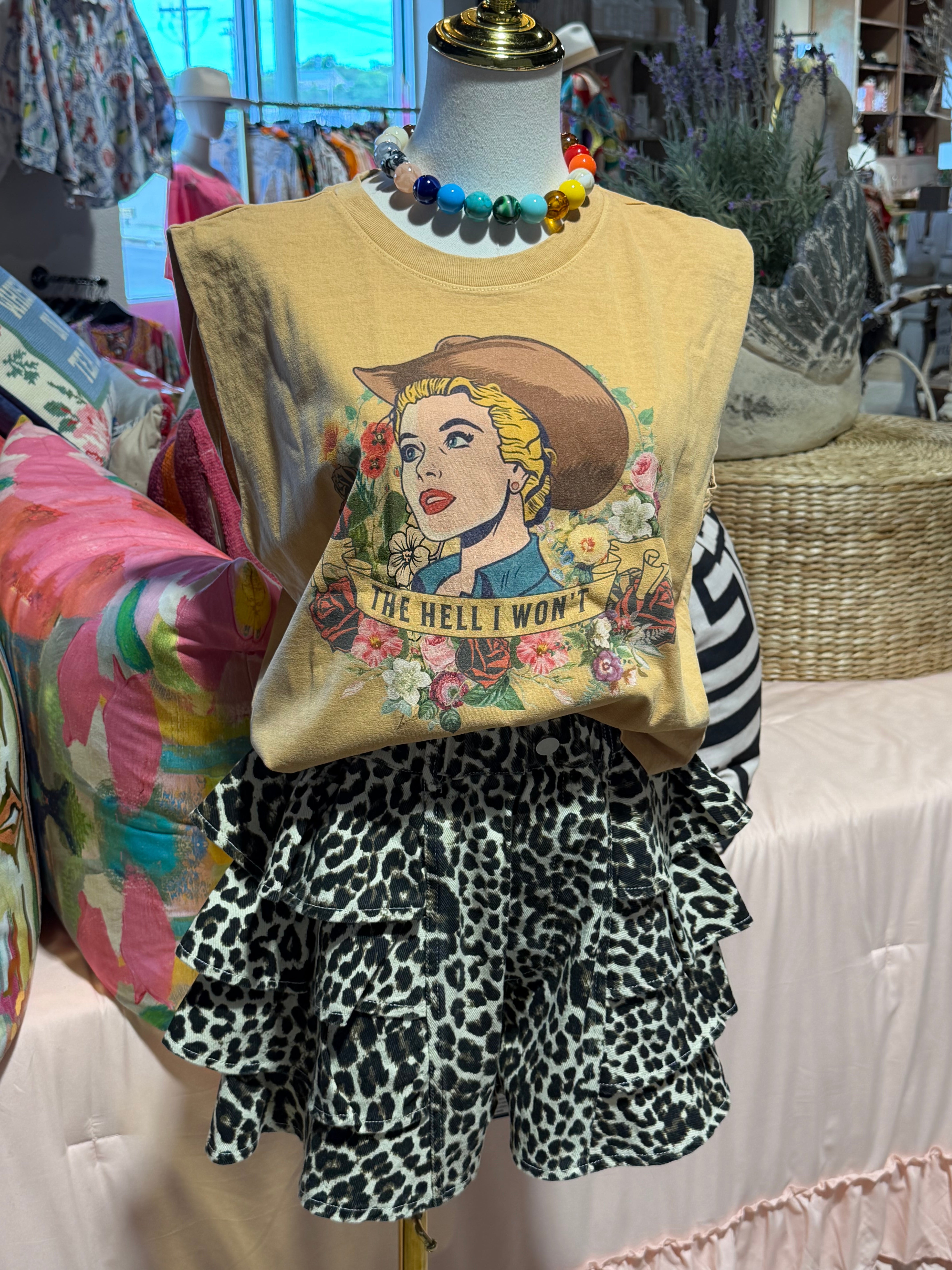The Hell I Wont Floral Boxy Tank