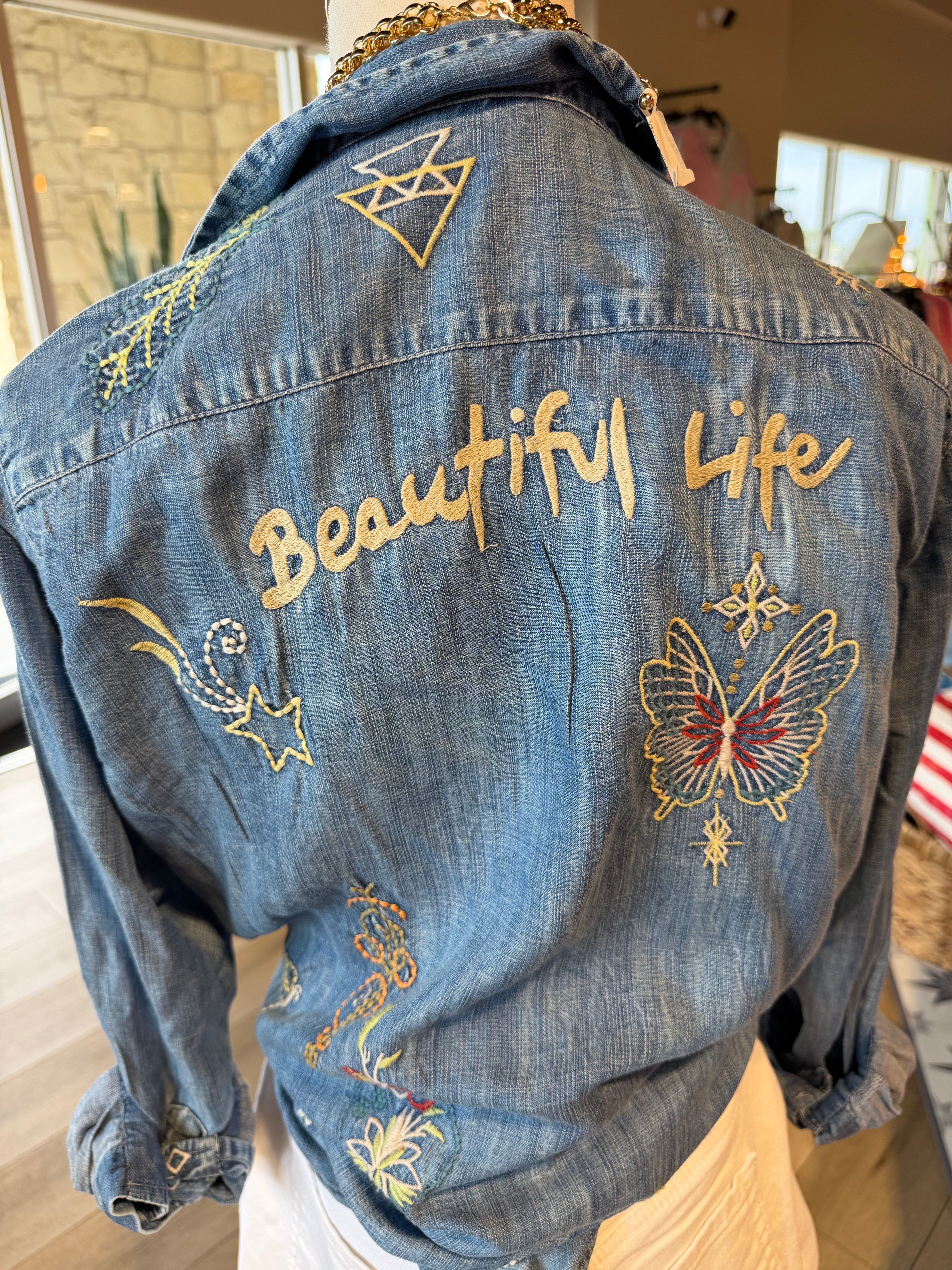 Adira Denim Top