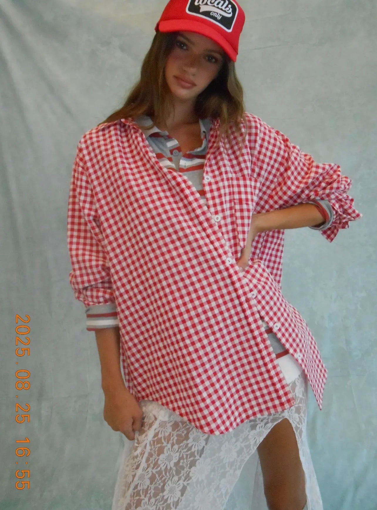 Red Gingham Top***