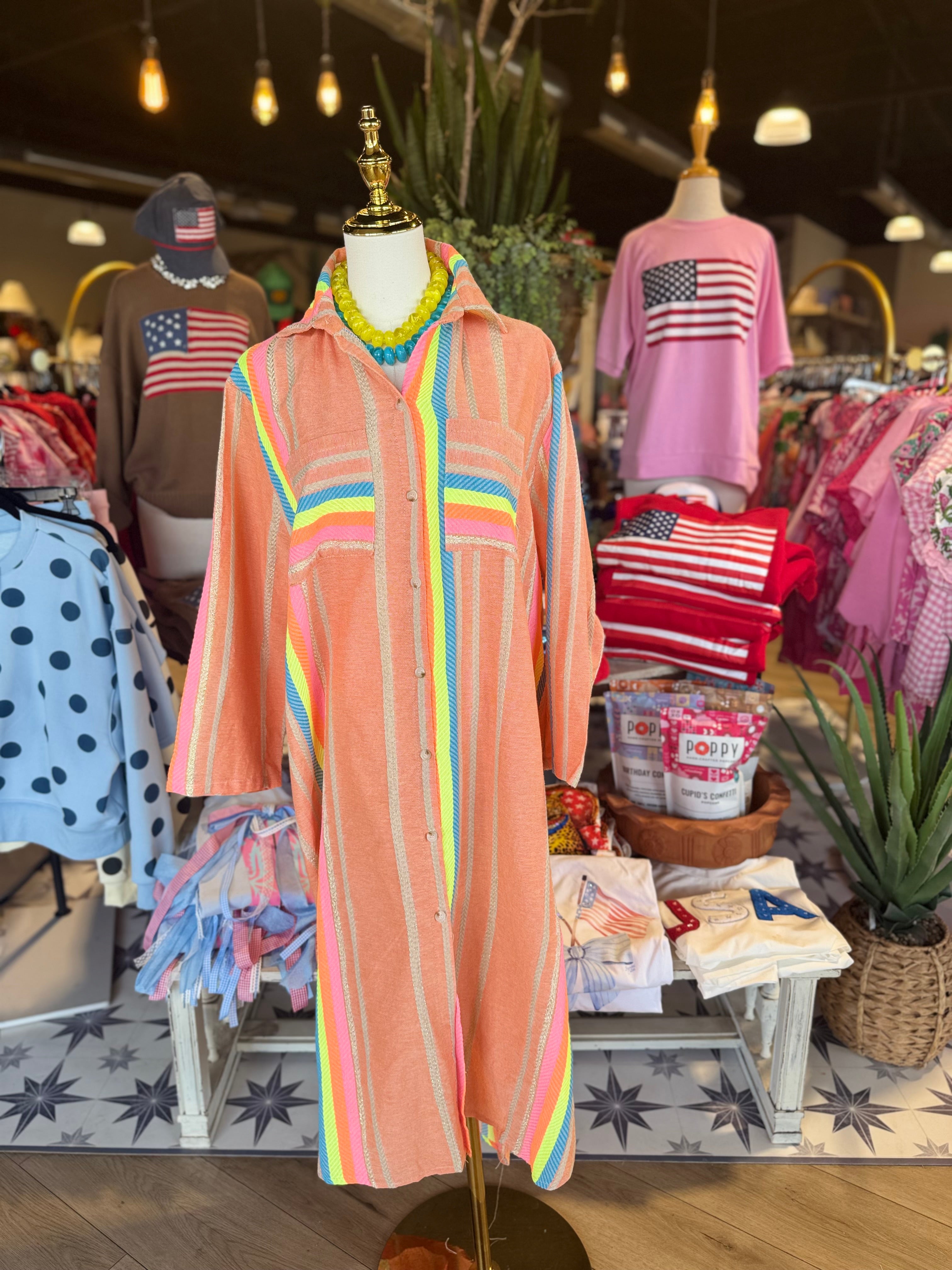 Lurex Apricot Dress