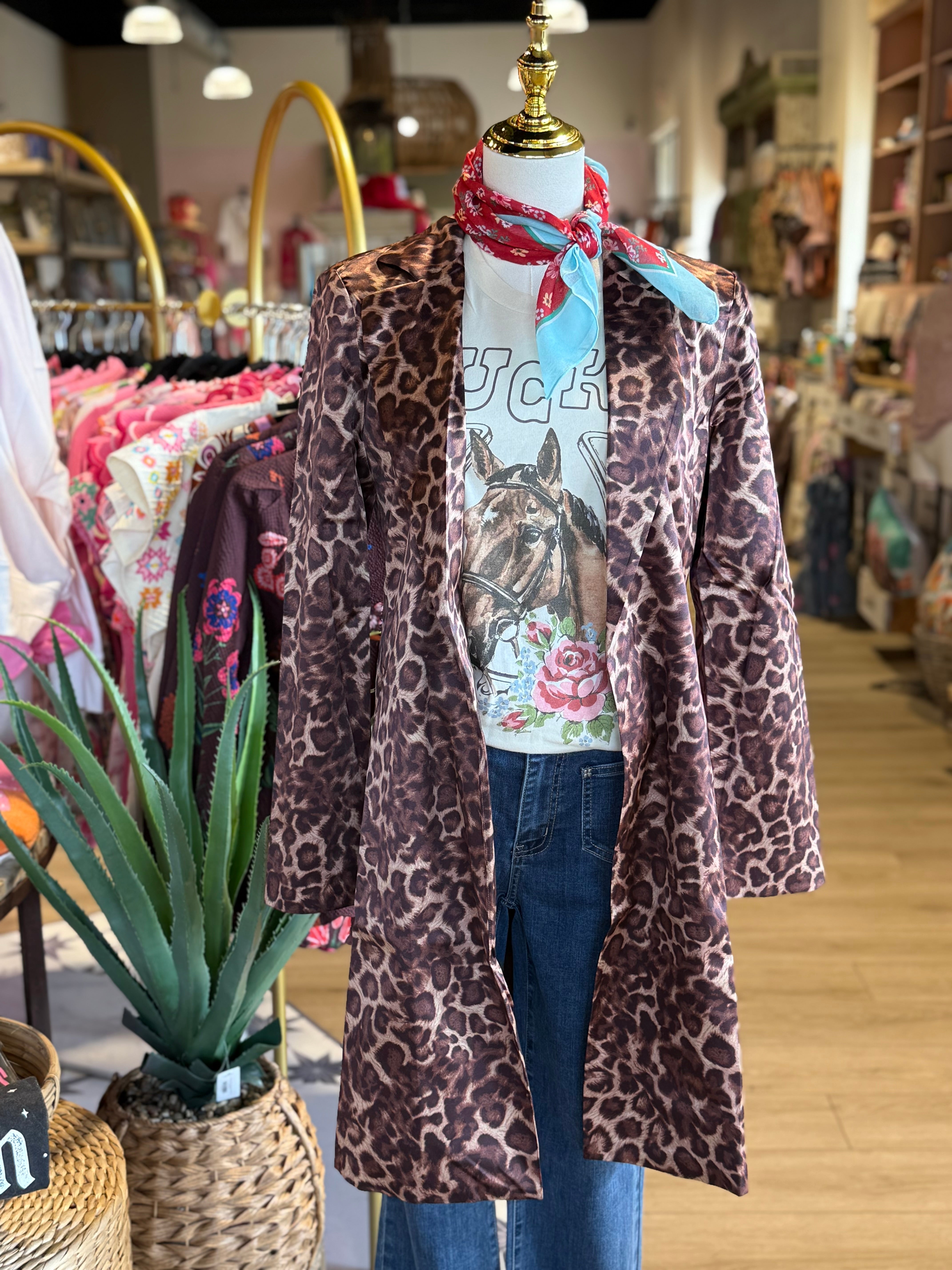 Lexi Car  Leopard Coat