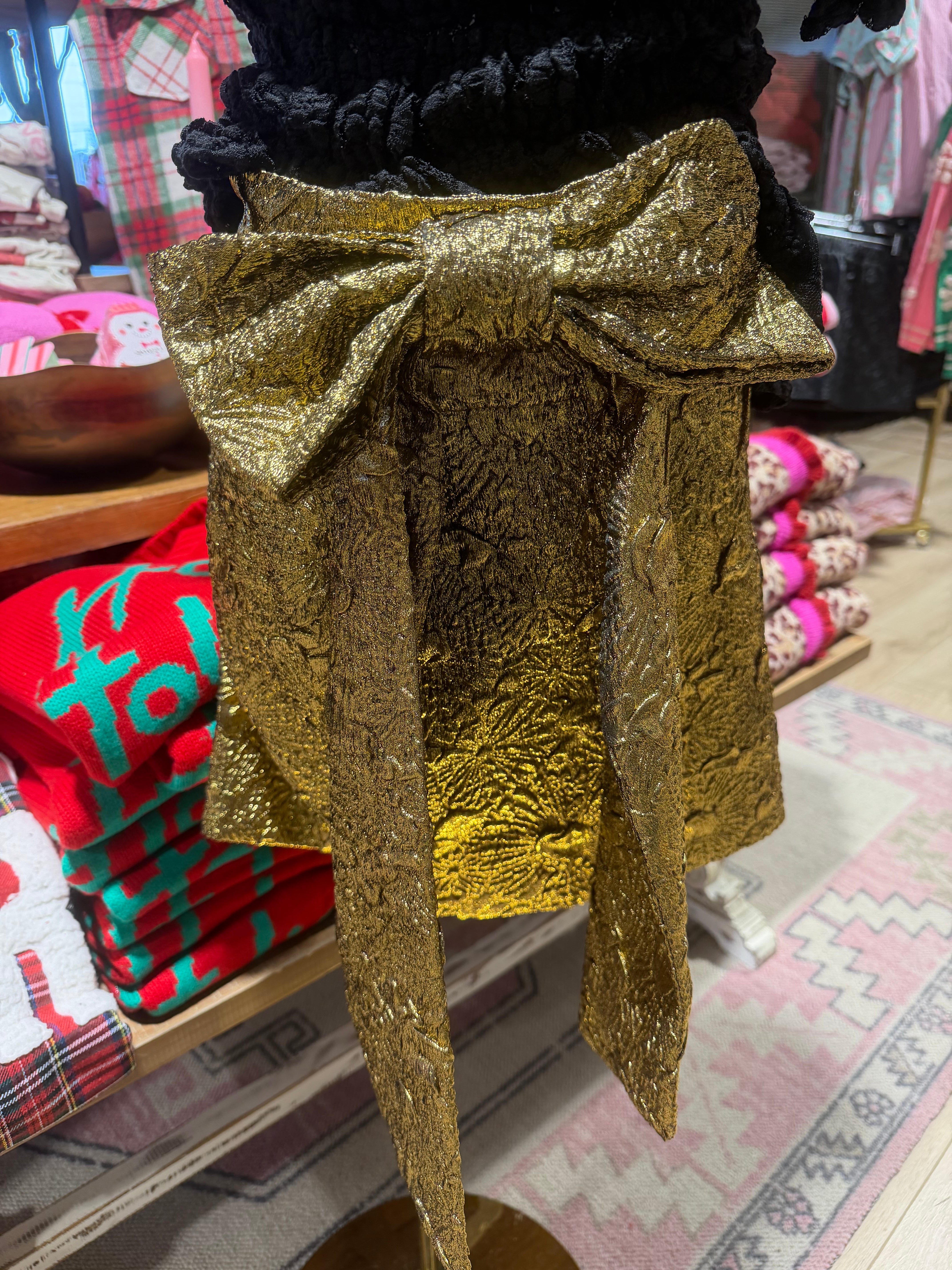 Front Tie Mini Skirt