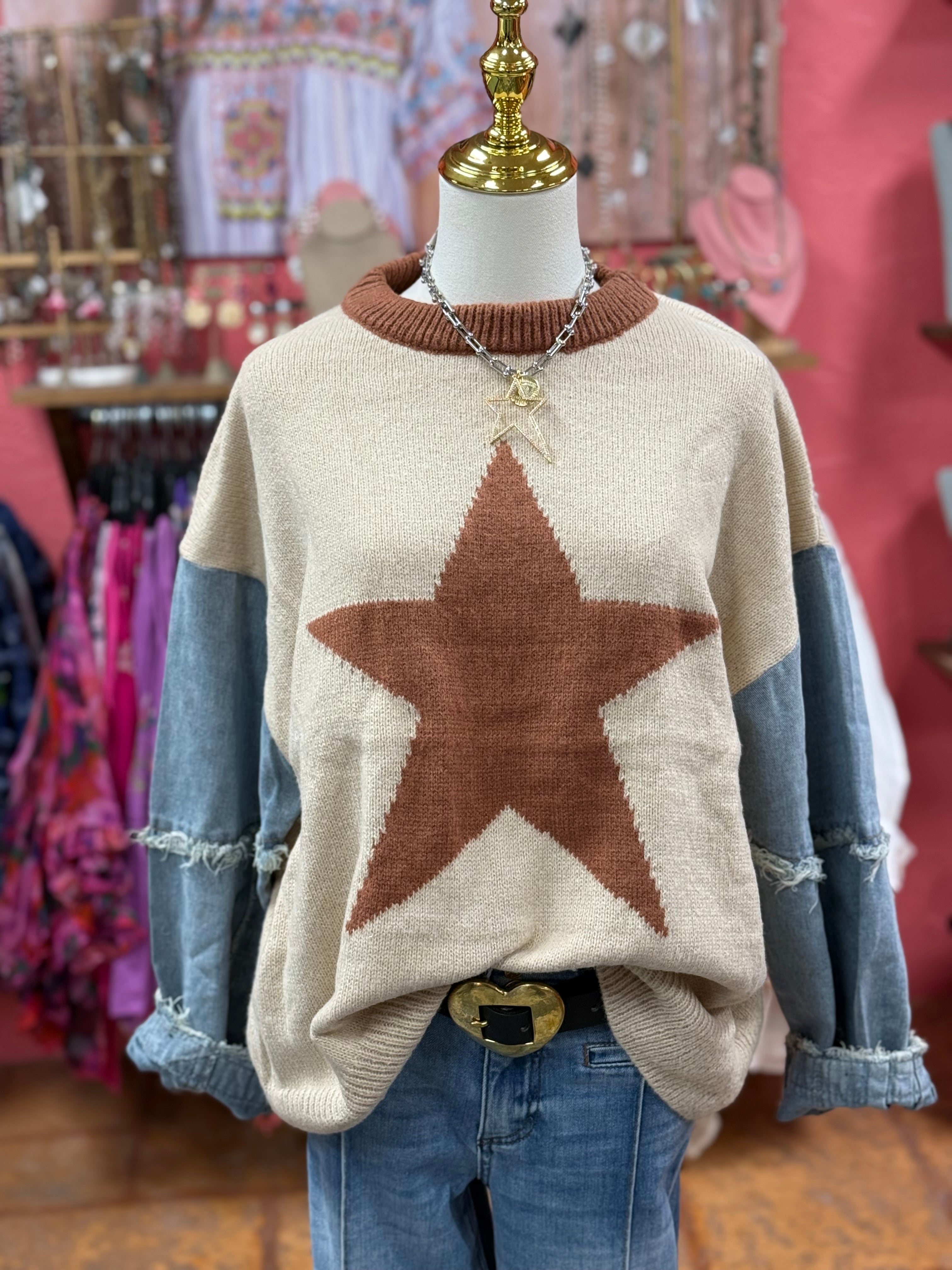 Western Star Sweater Top