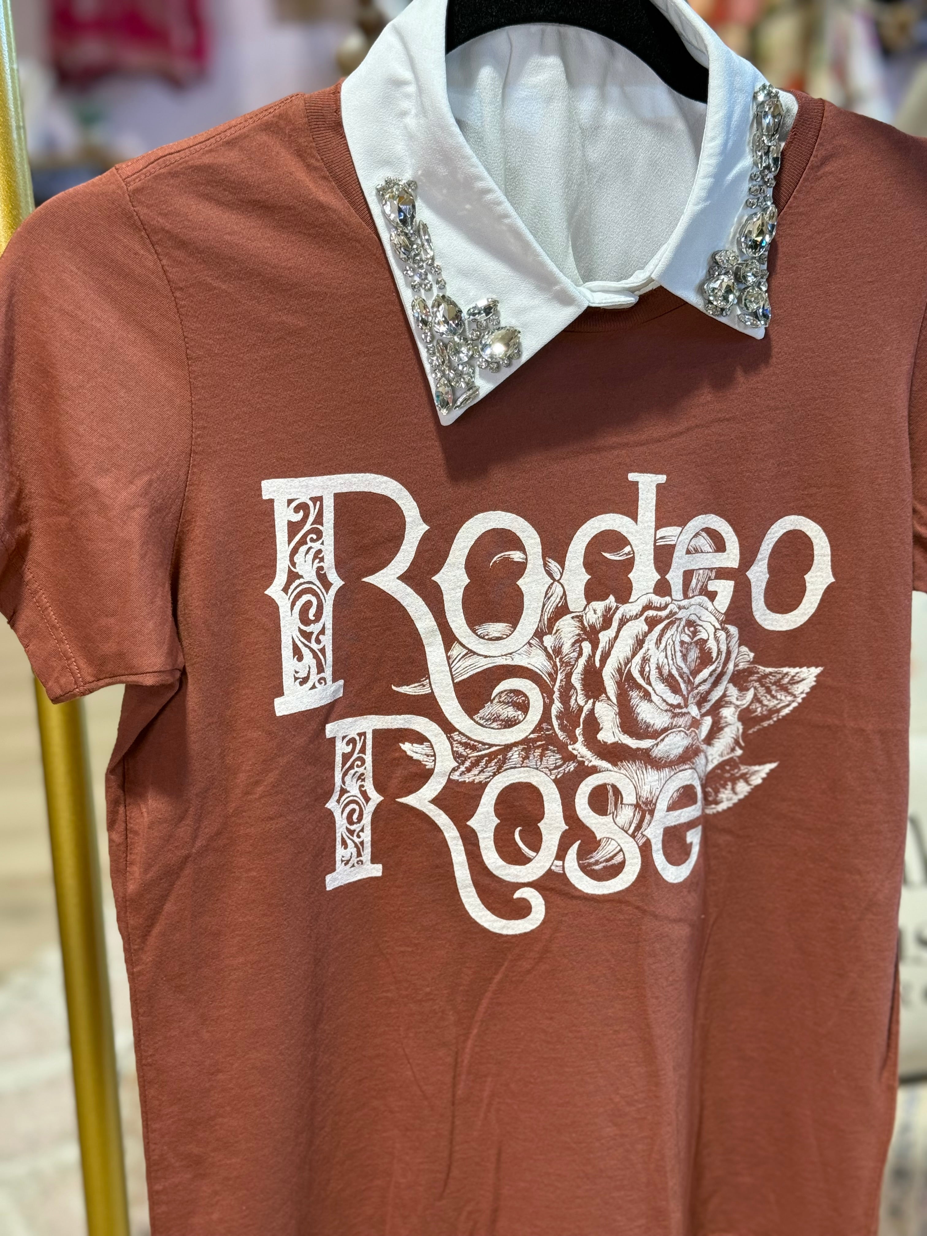 Rodeo Rose Tee- Rust