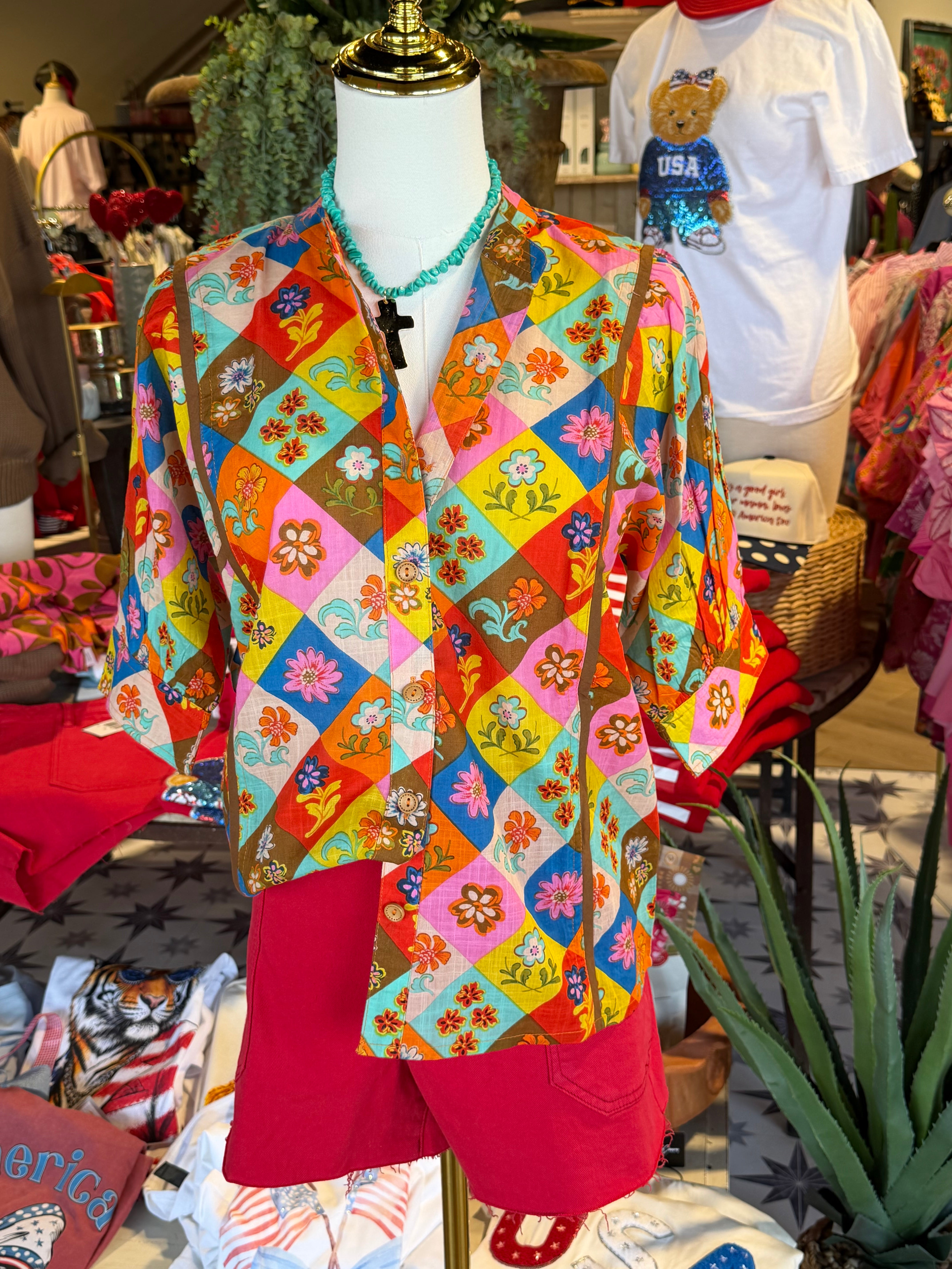 Floral Patch Top
