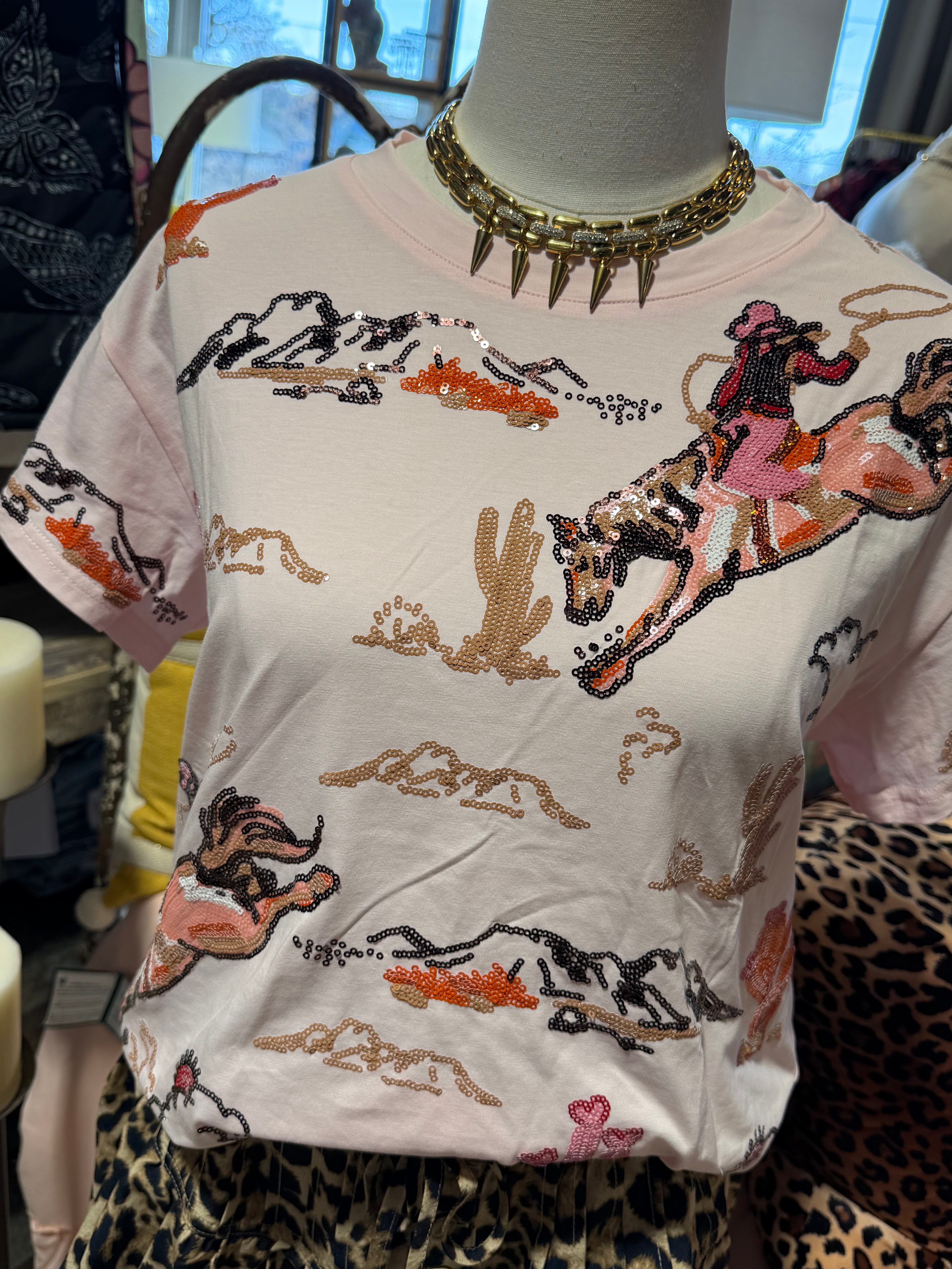 Bucking Cowgirl Tee