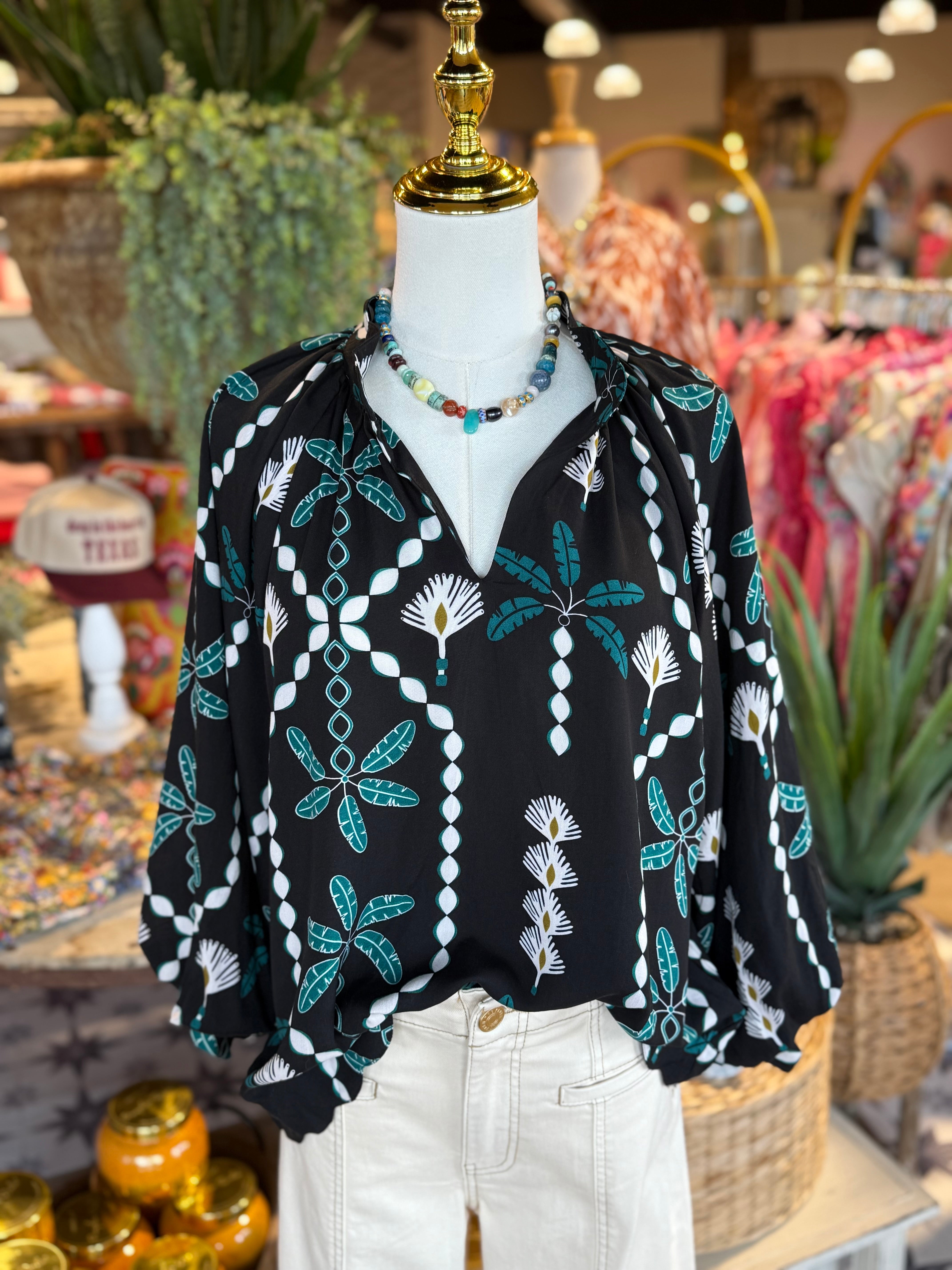 Midnight Florals Top