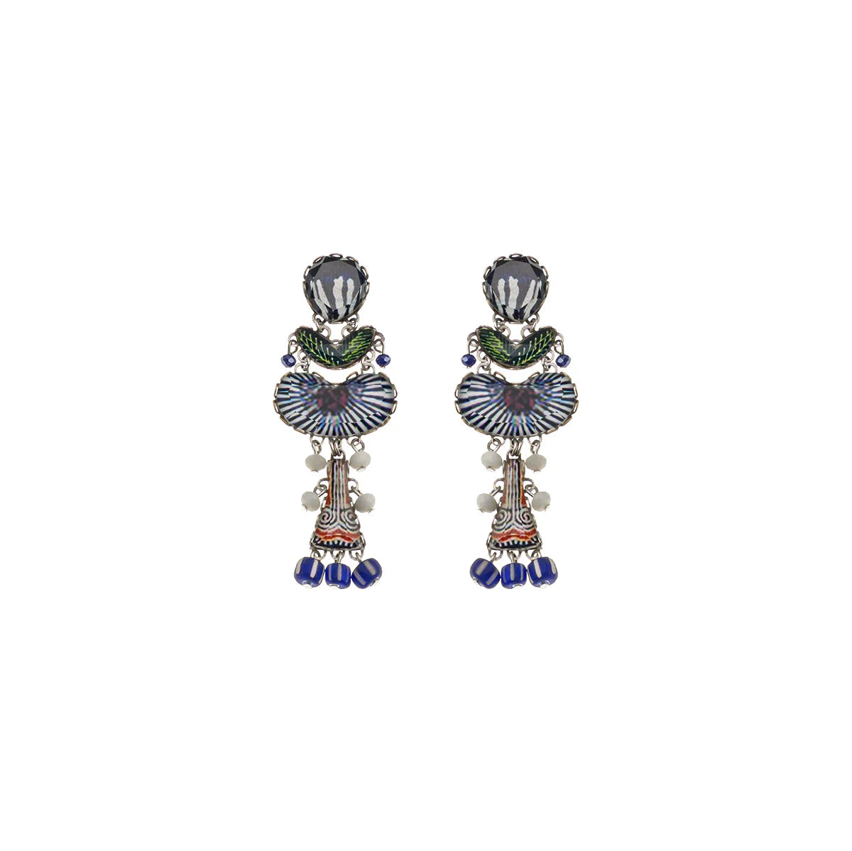 Blue Dome Earrings