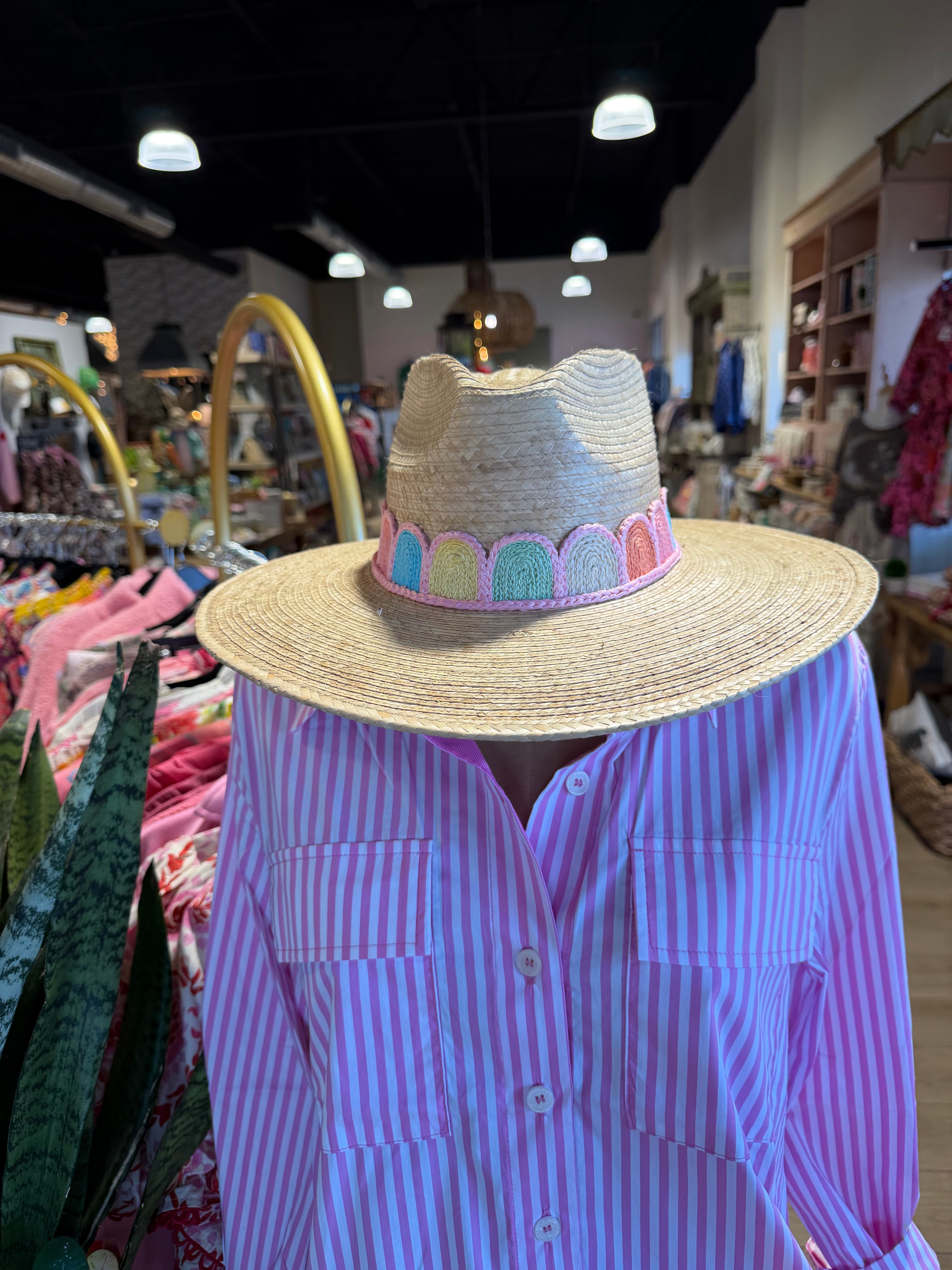 Pastel Candy Straw Hat