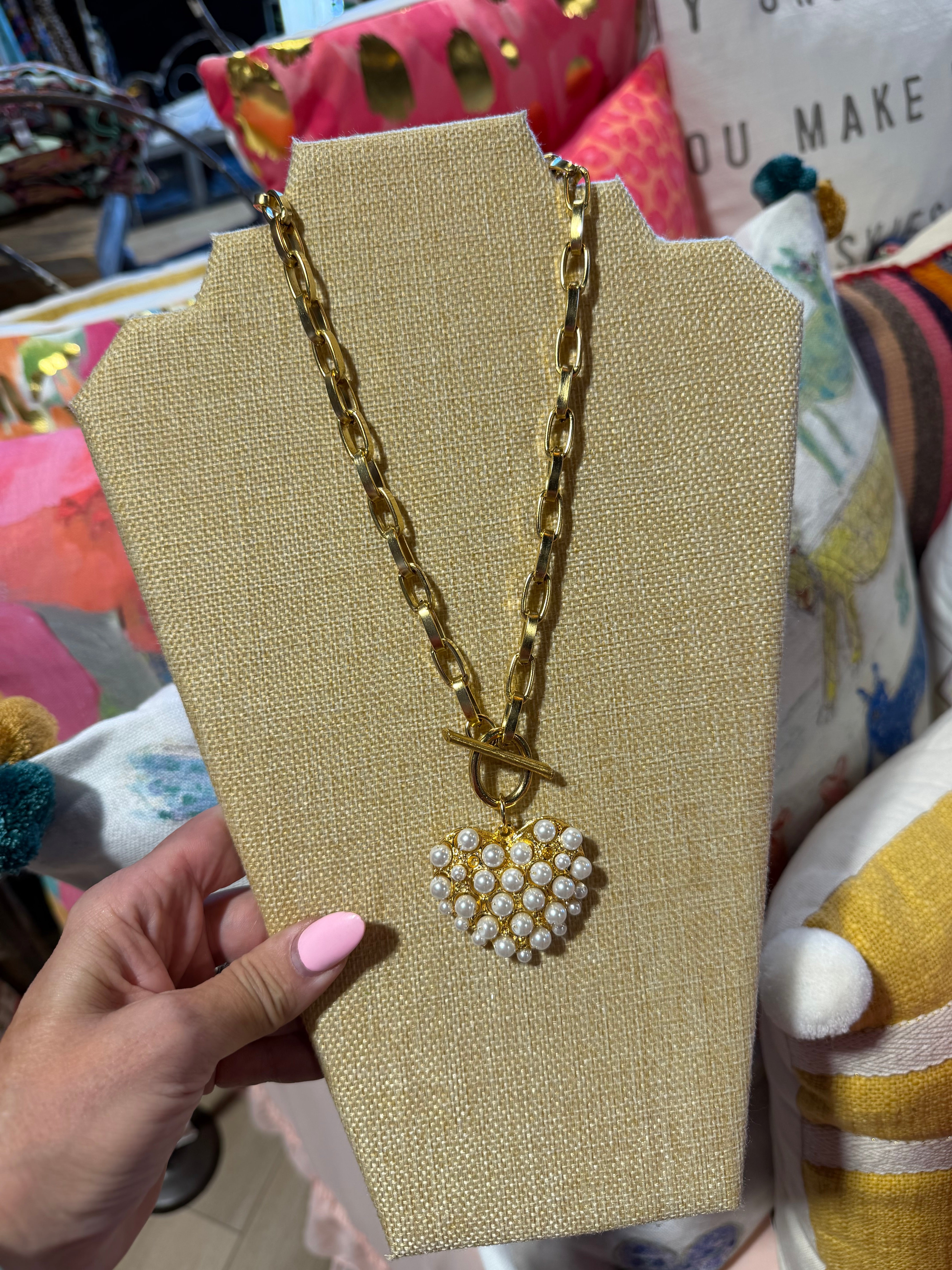 Pearl Heart Necklace