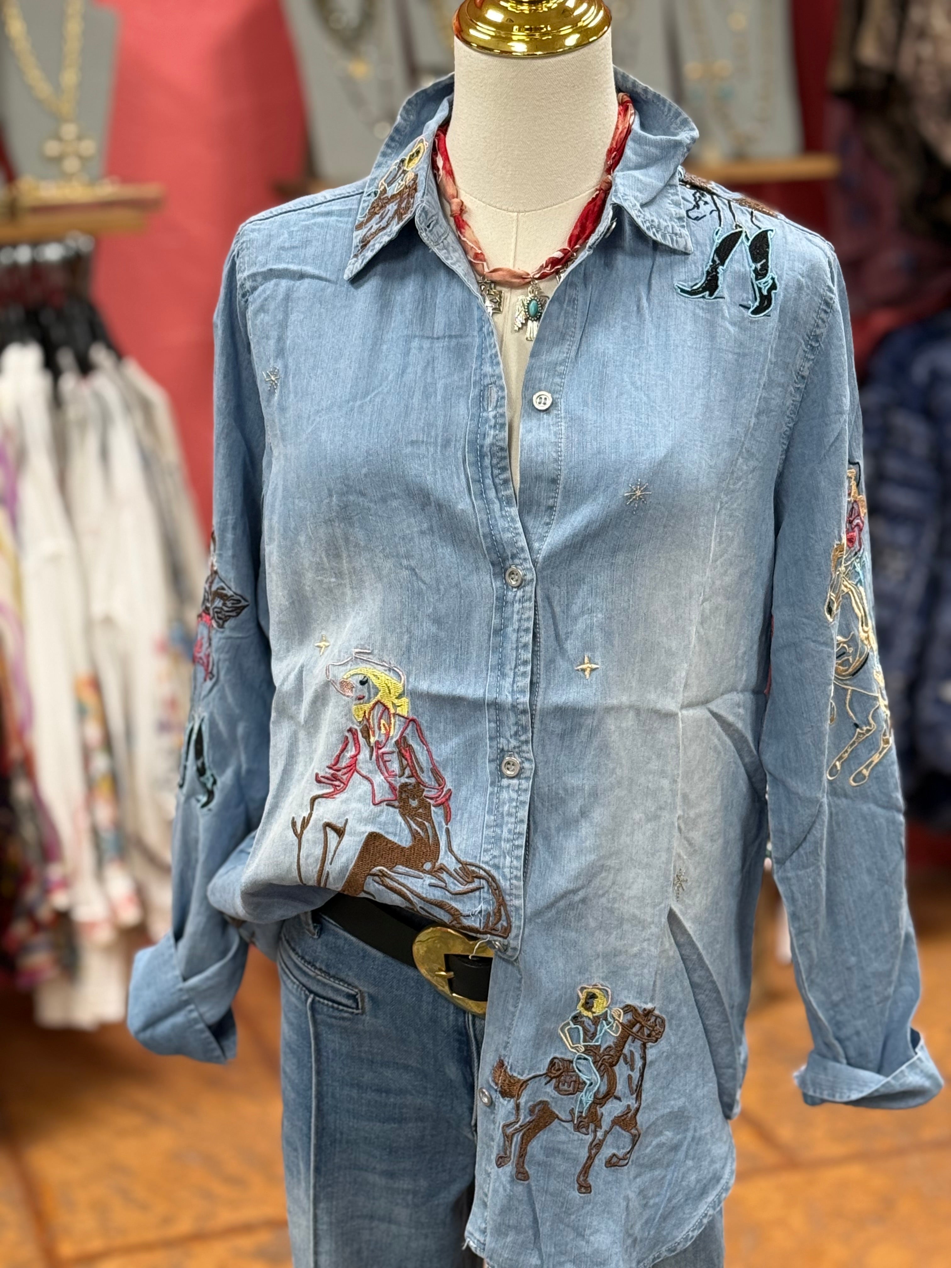 Wild Bill Embroidery Top