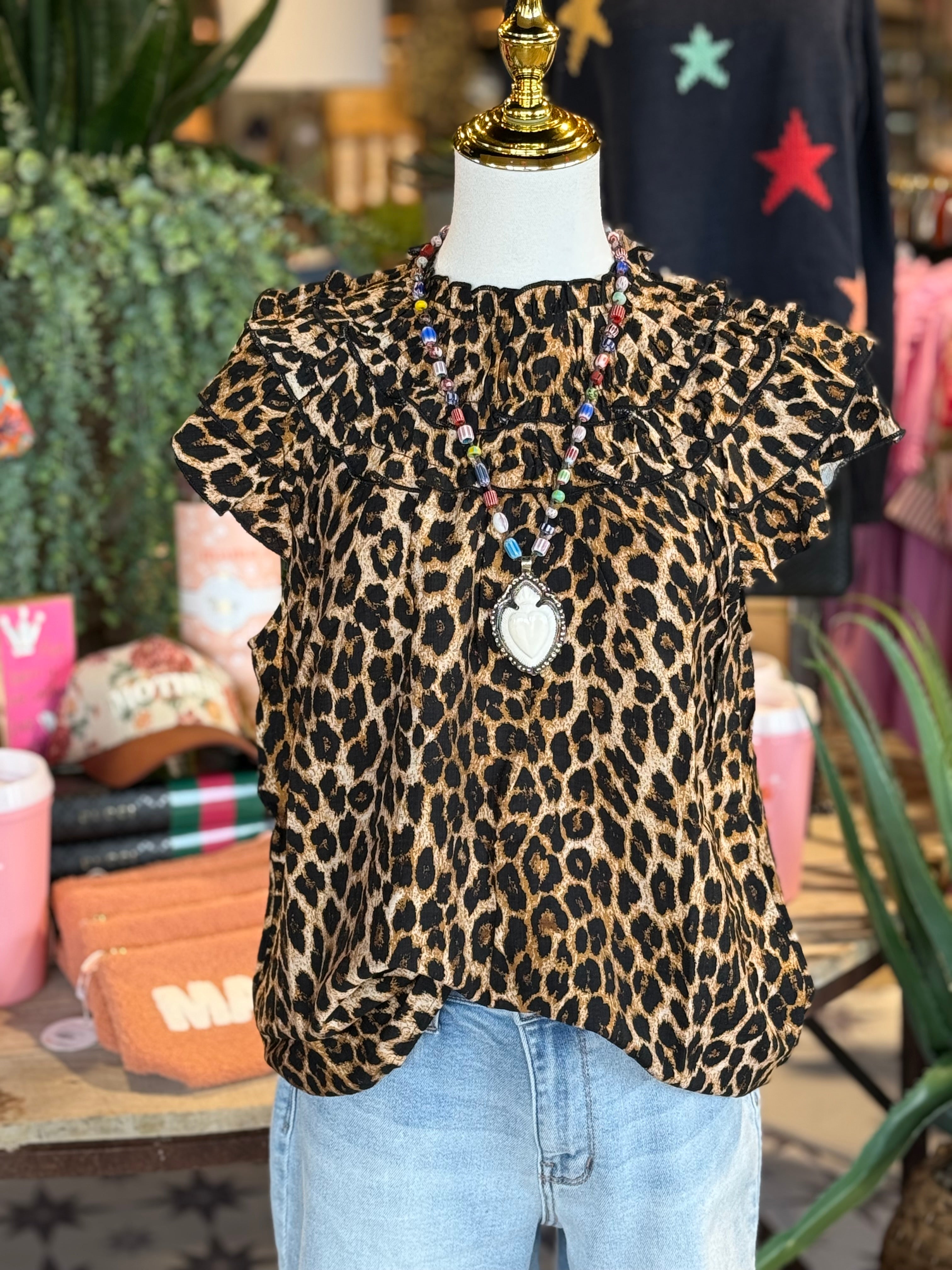 Elsa Leopard Top