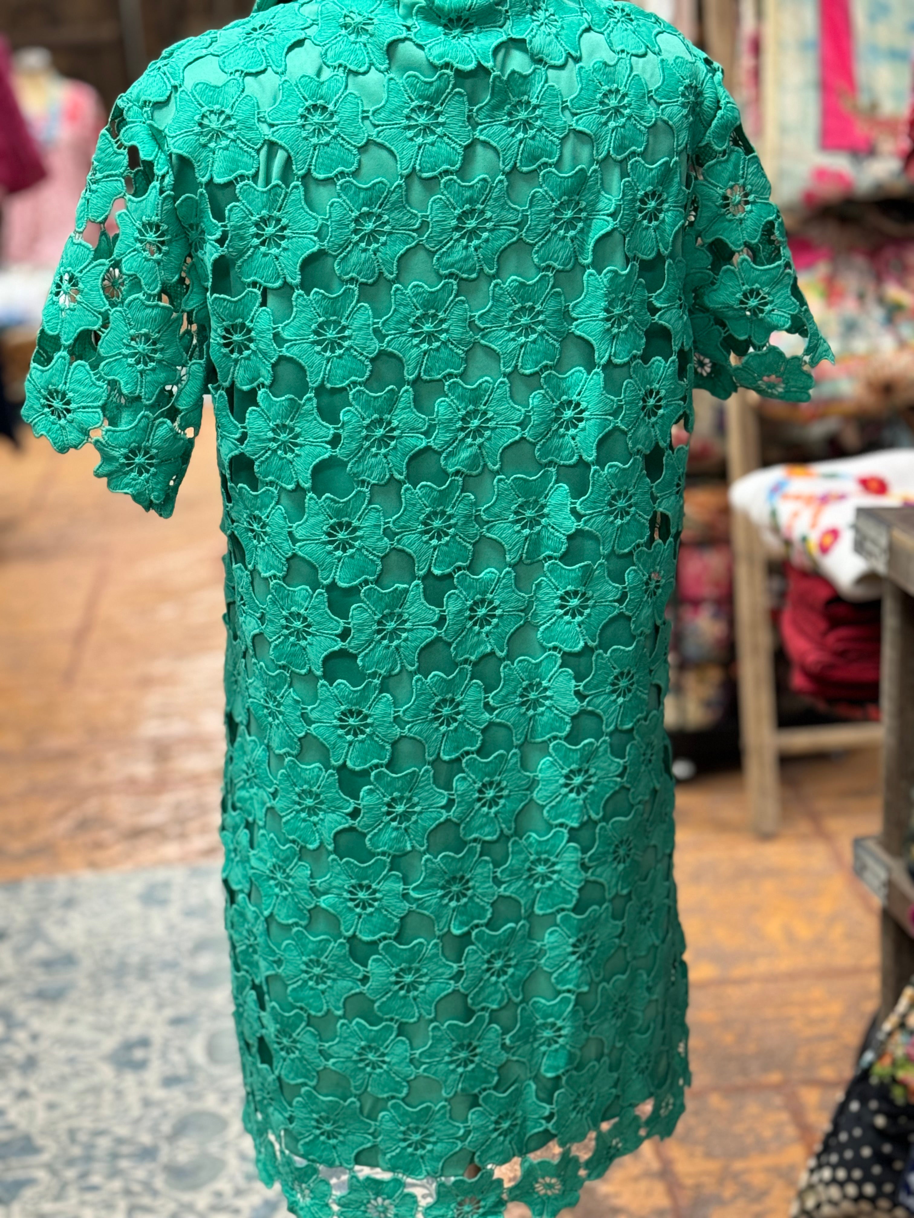 Green Ivy Lace Dress