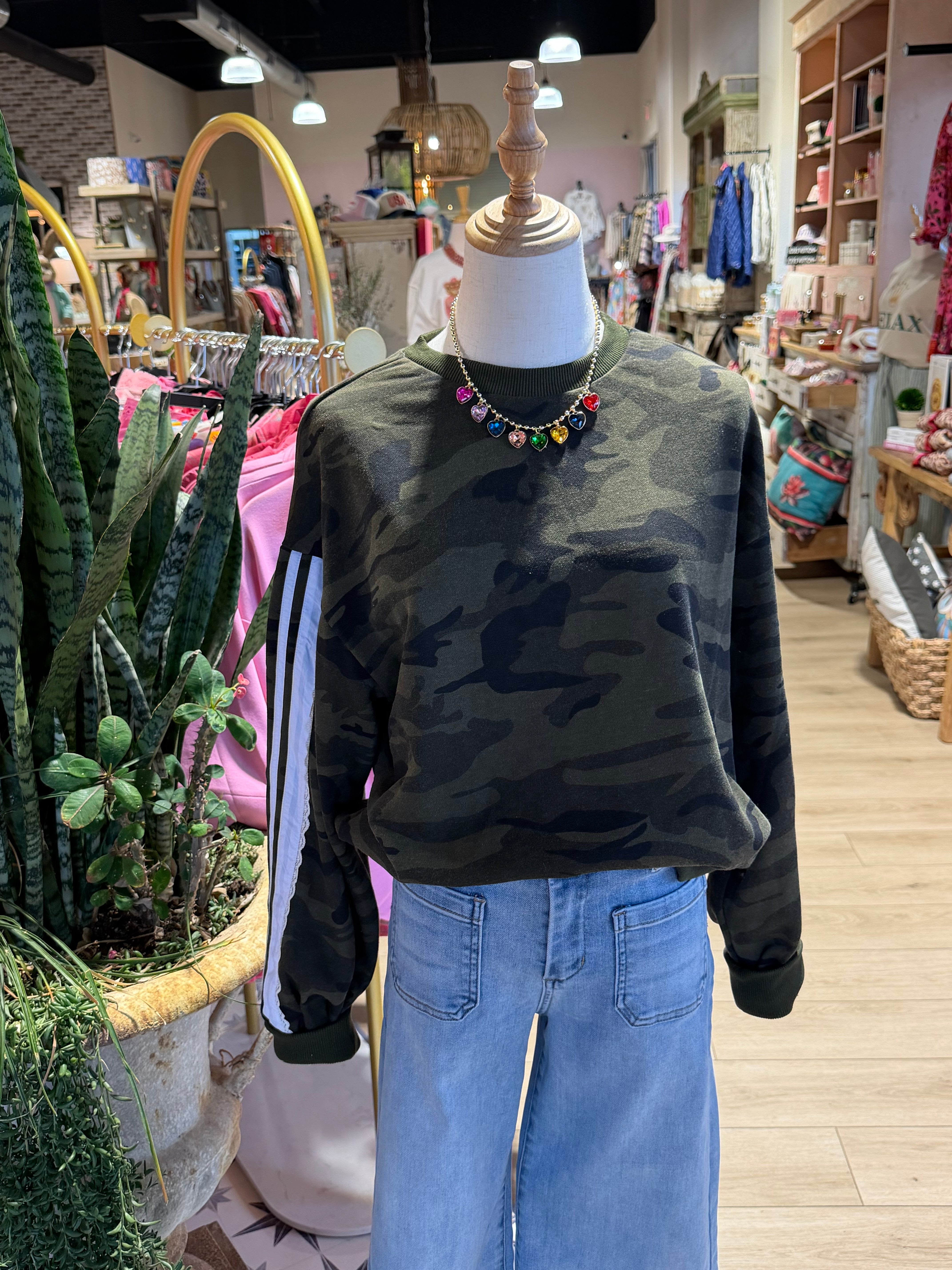 Callie Camo Sweatshirt