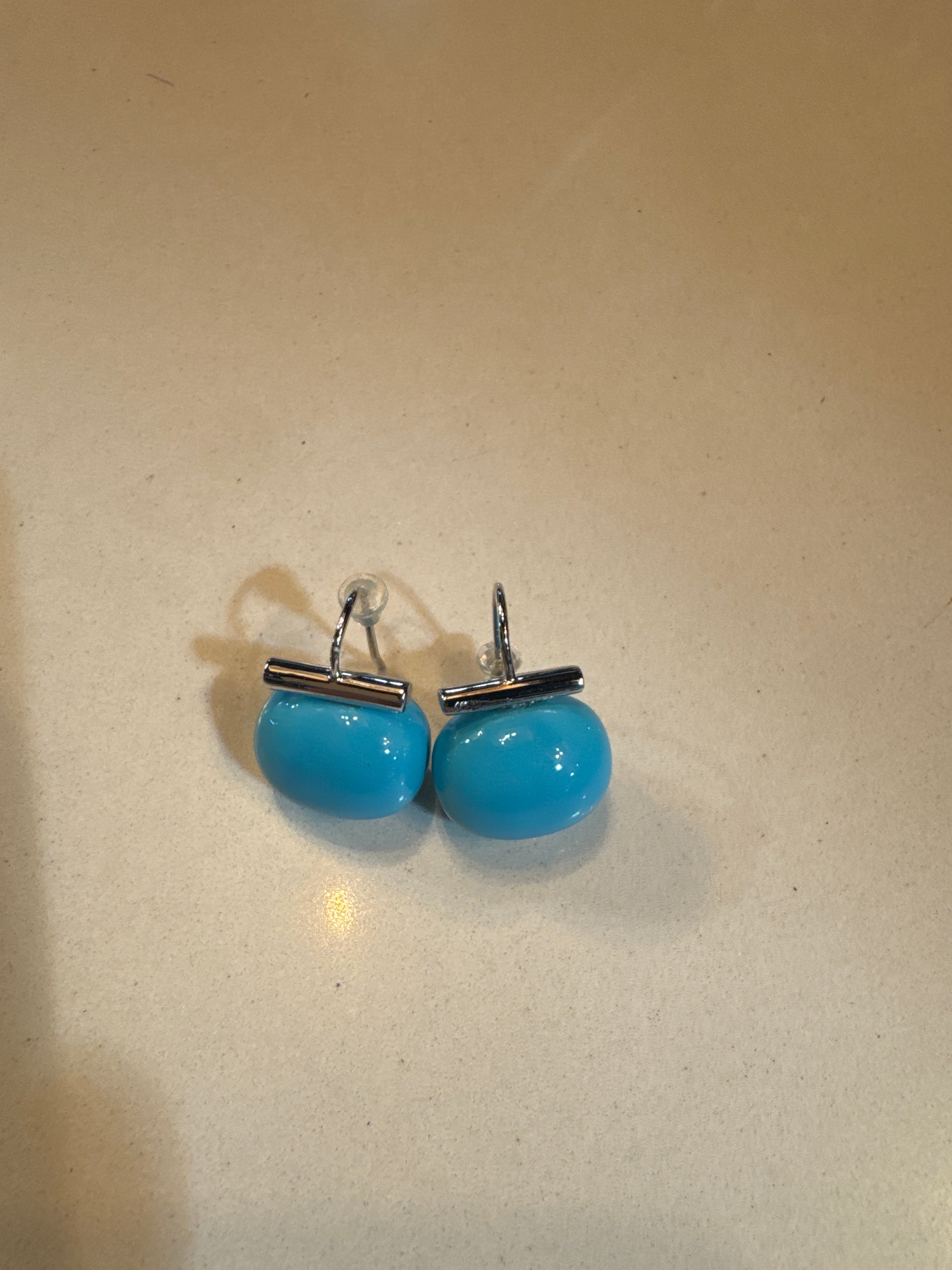 Sterling Silver Pebble Earrings