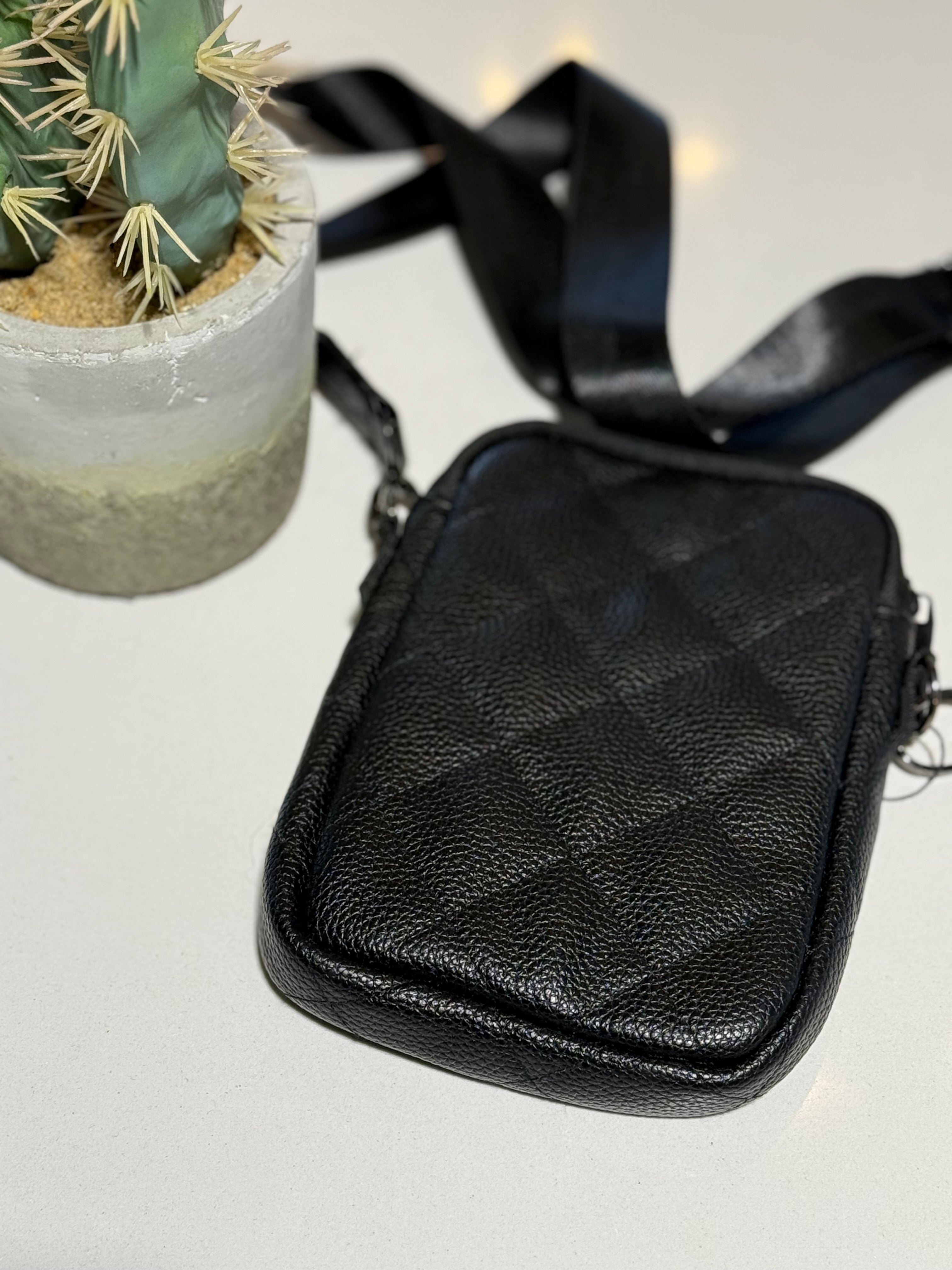 Cassy  Tan/Black Phone Bag