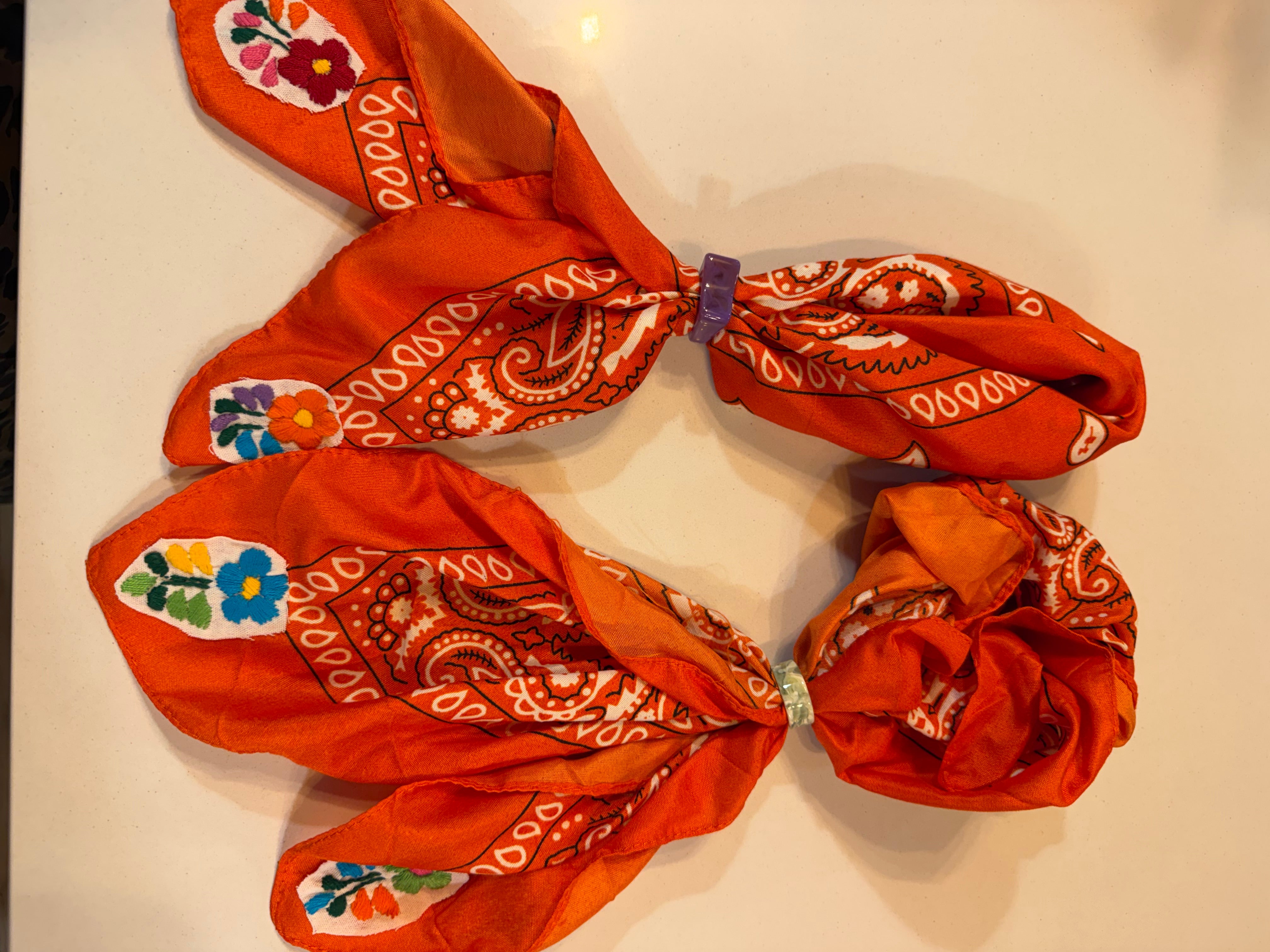 Embellished Bandana with Ring