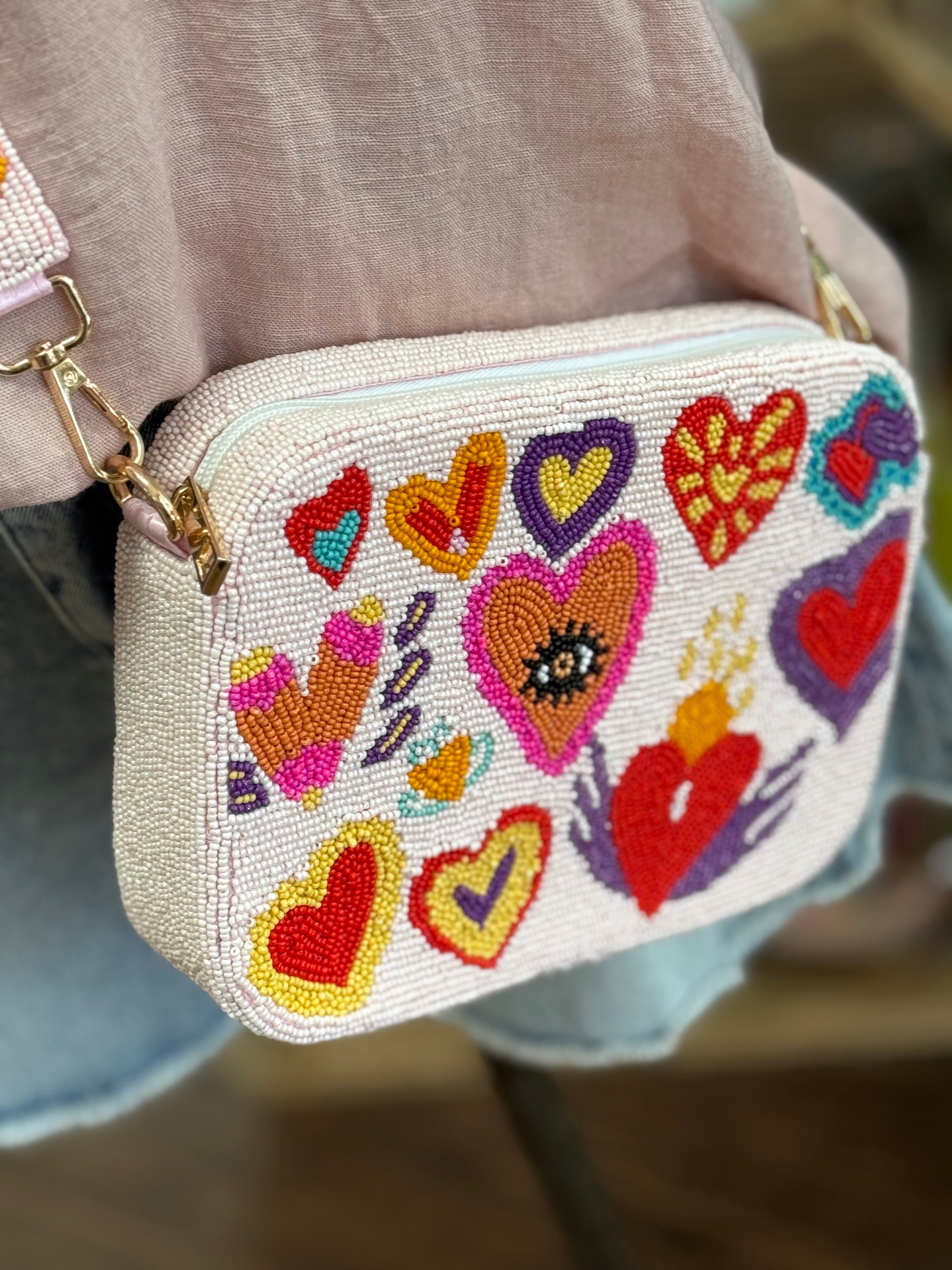 Heart Beaded Purse