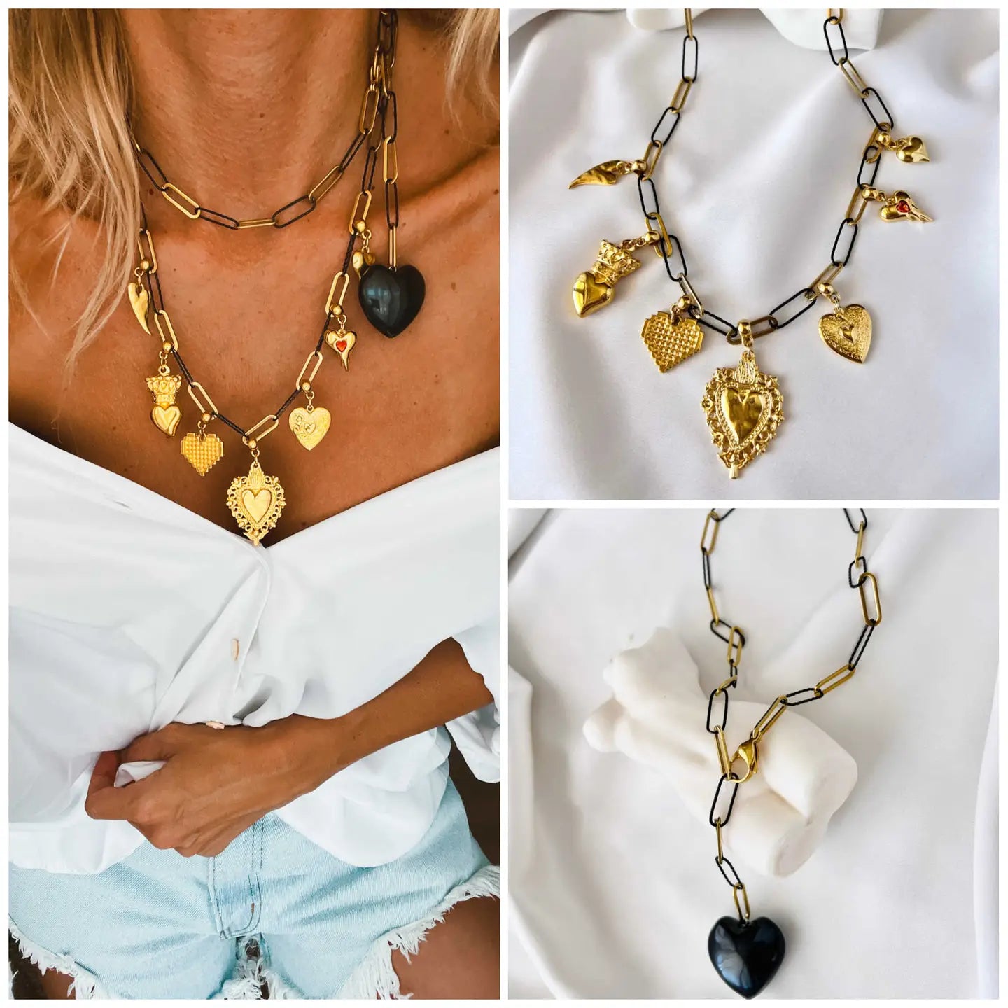 Black & Gold Necklaces (2 Styles)