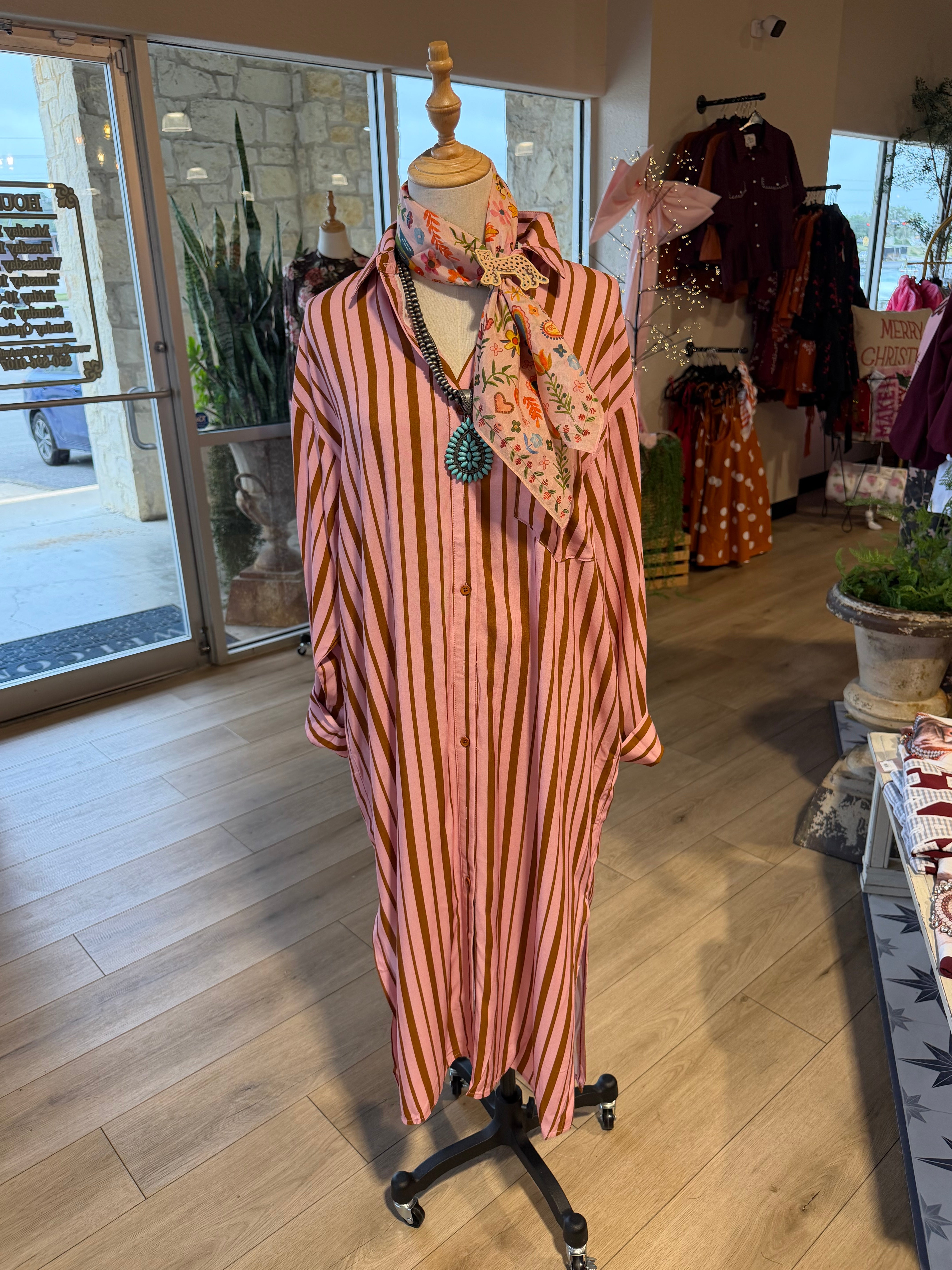 Rosewood Stripe Dress