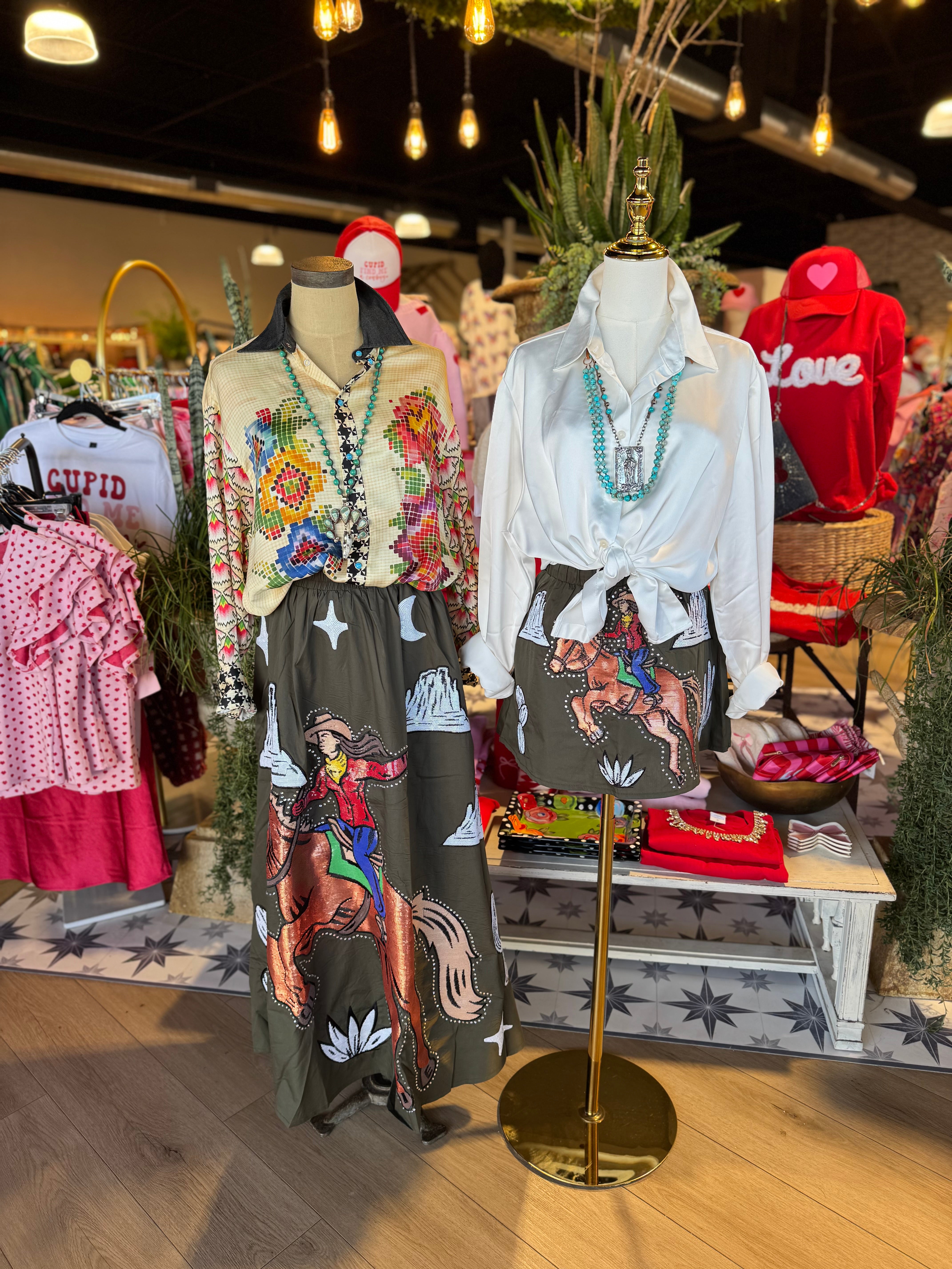 Bucking Cowgirl Skirt