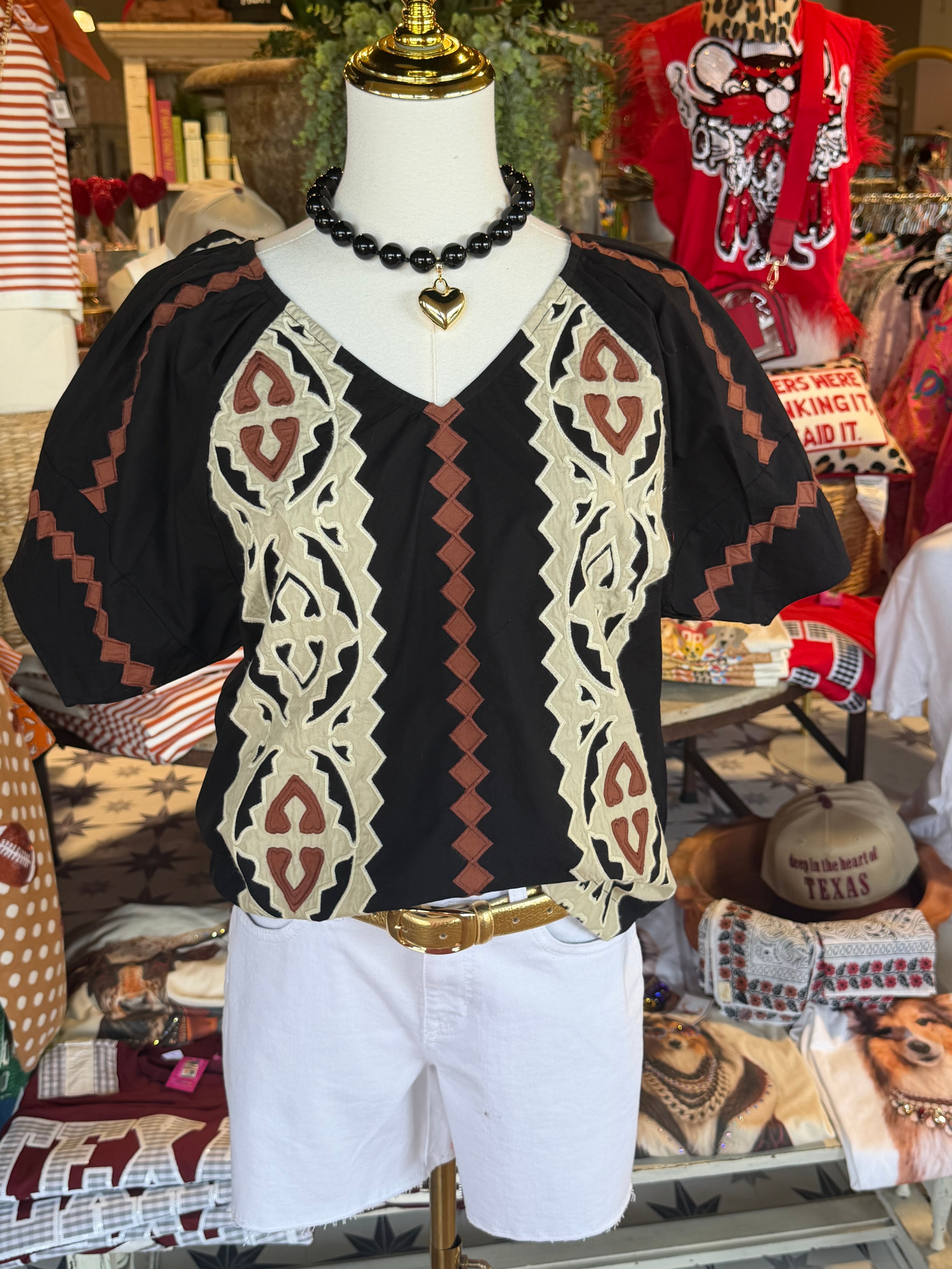 Bernice Appliqué Top