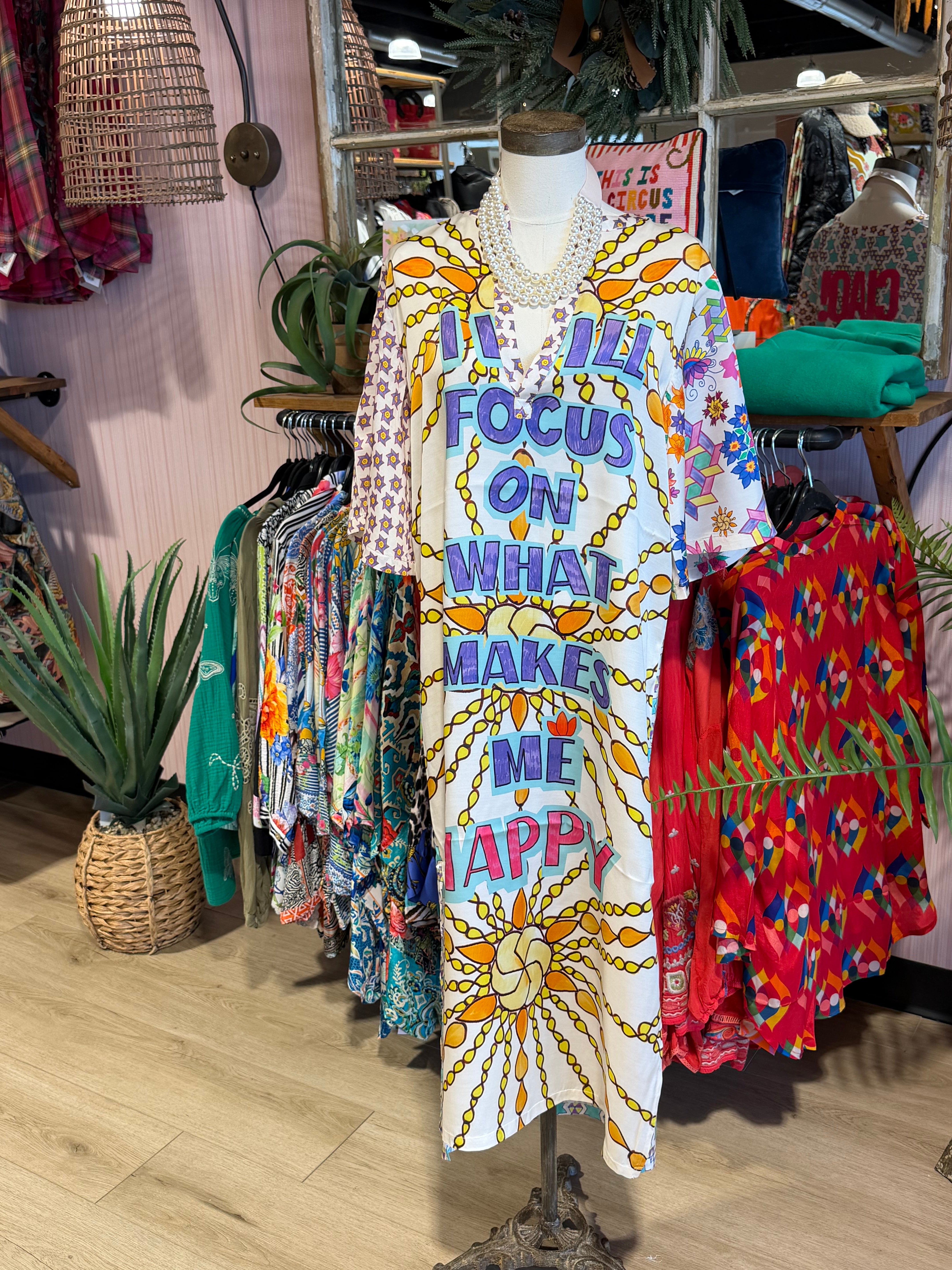 Stephanie Placket Markers Dress