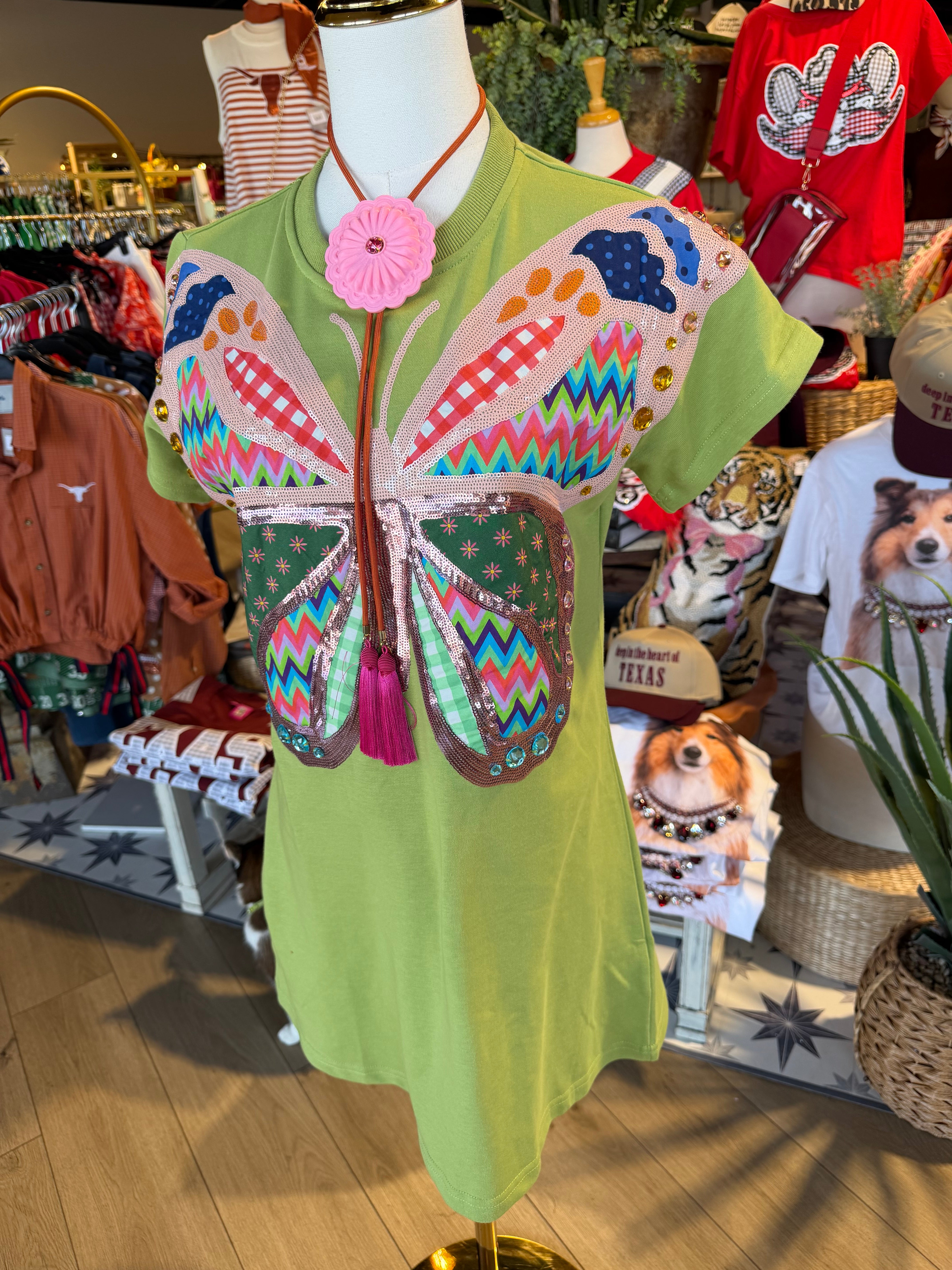 Patchwork Butterfly Dress