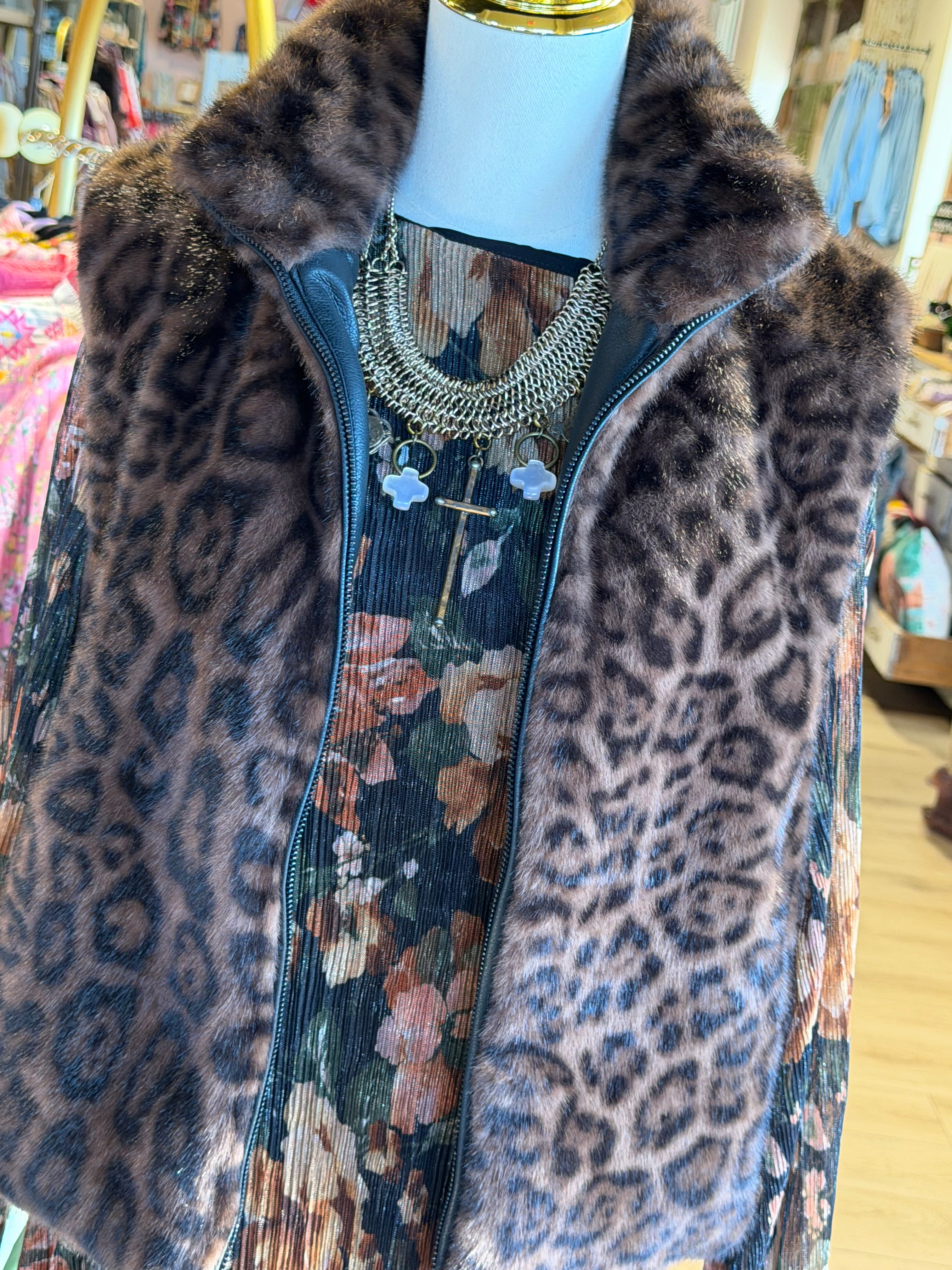 Metallic Floral Dress