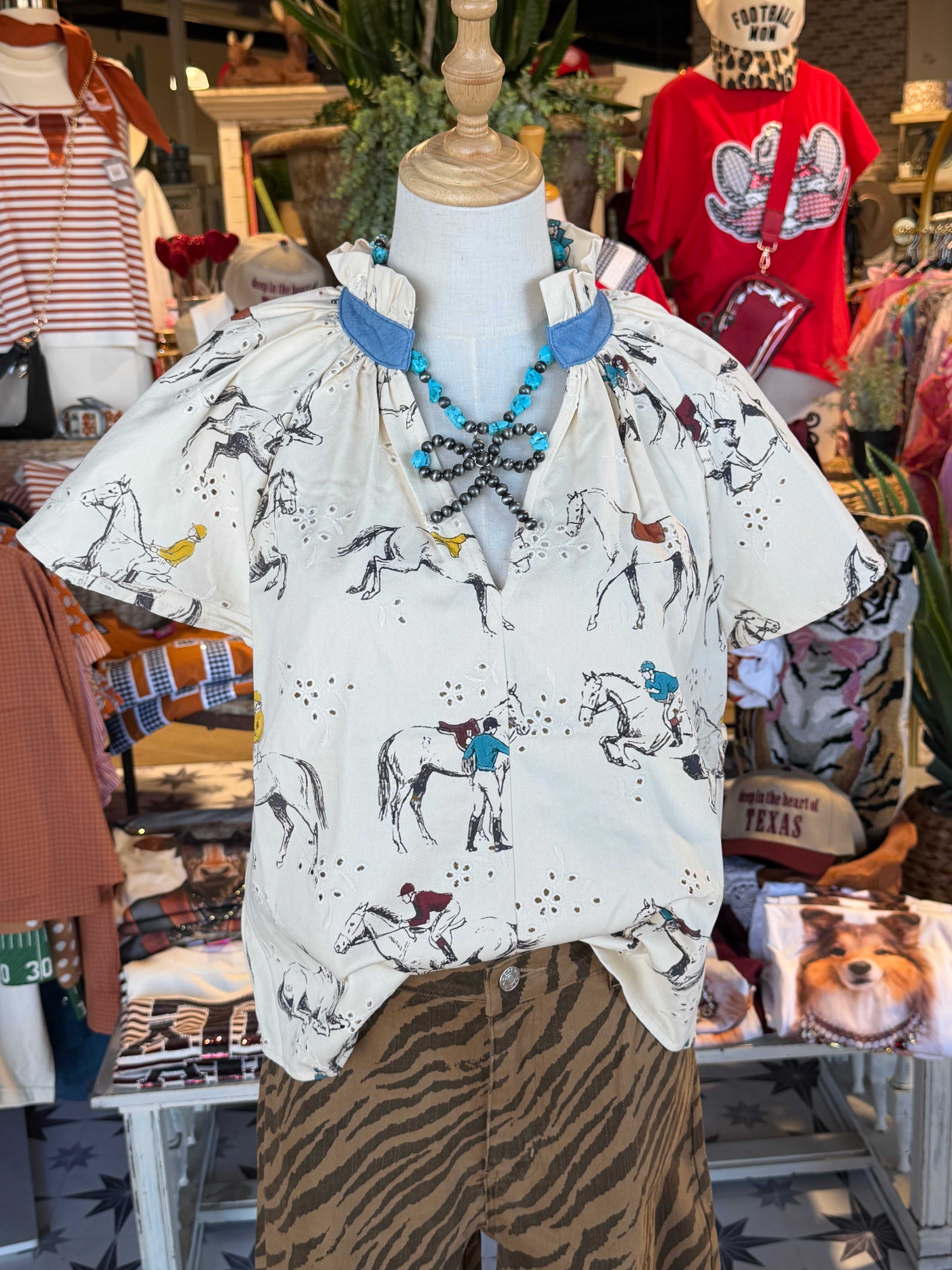 Horse Print Top