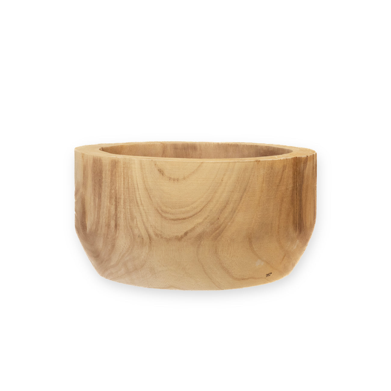 Deep Round Wooden Bowl