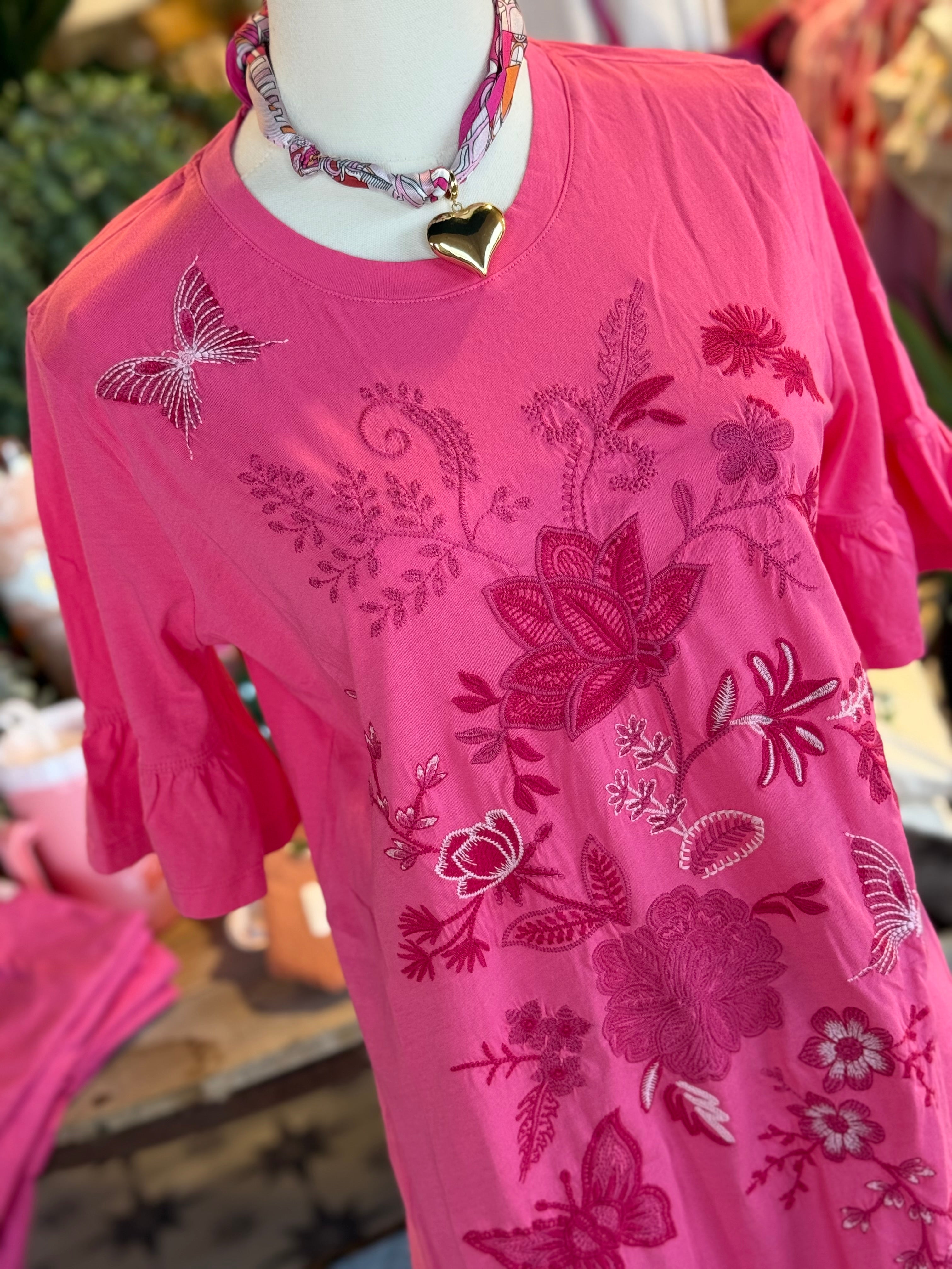 Dina Ruffle Sleeve Dress