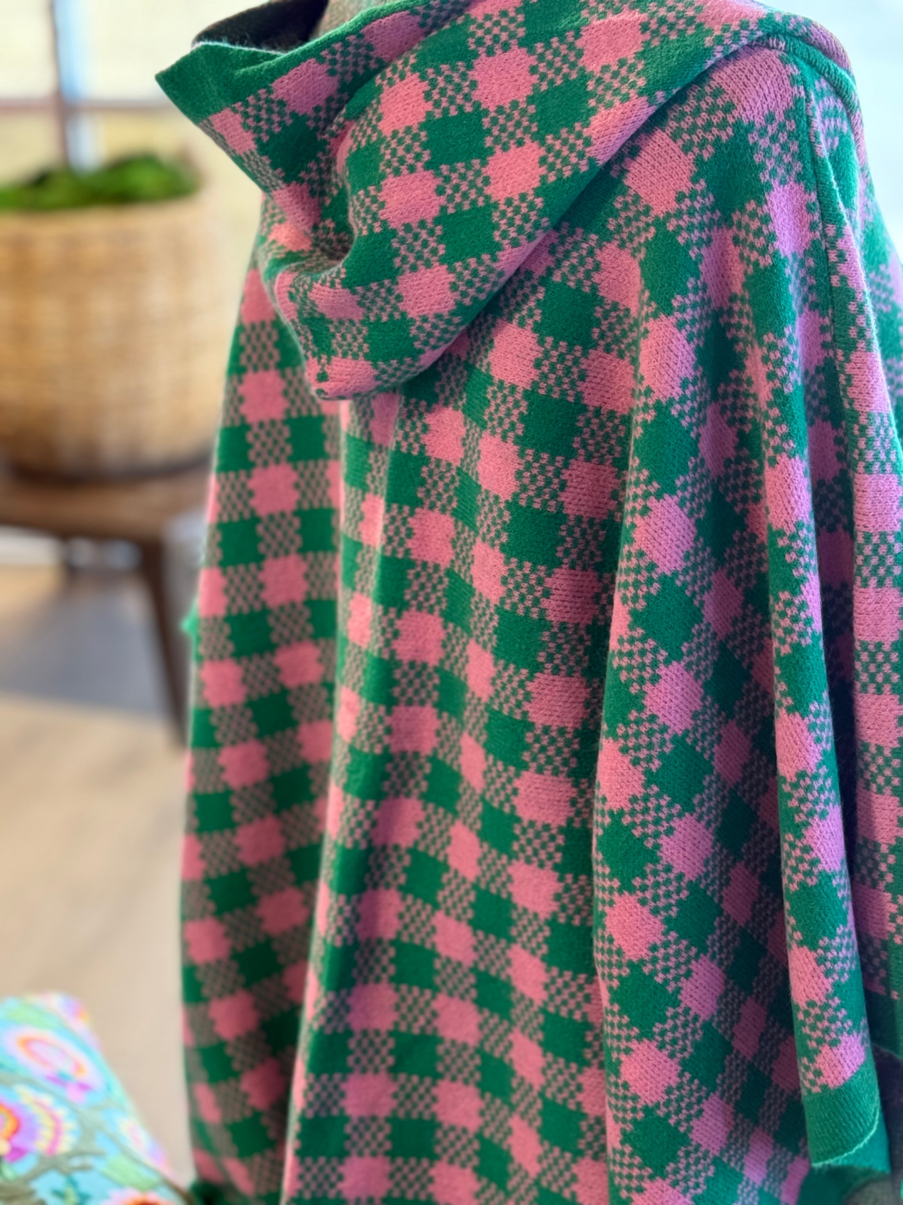 Pink & Green Poncho***