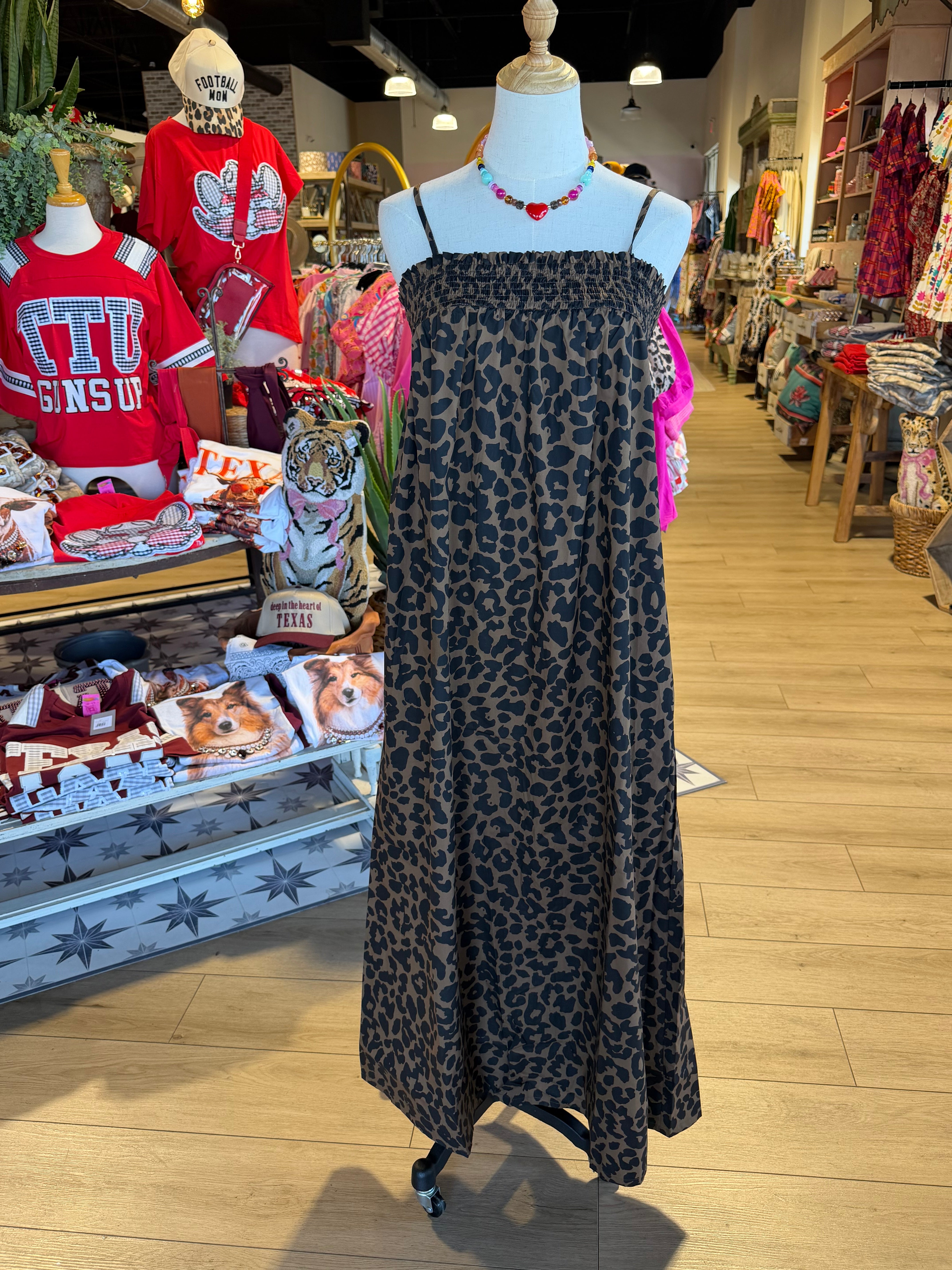 Lori Maxi Leopard Dress