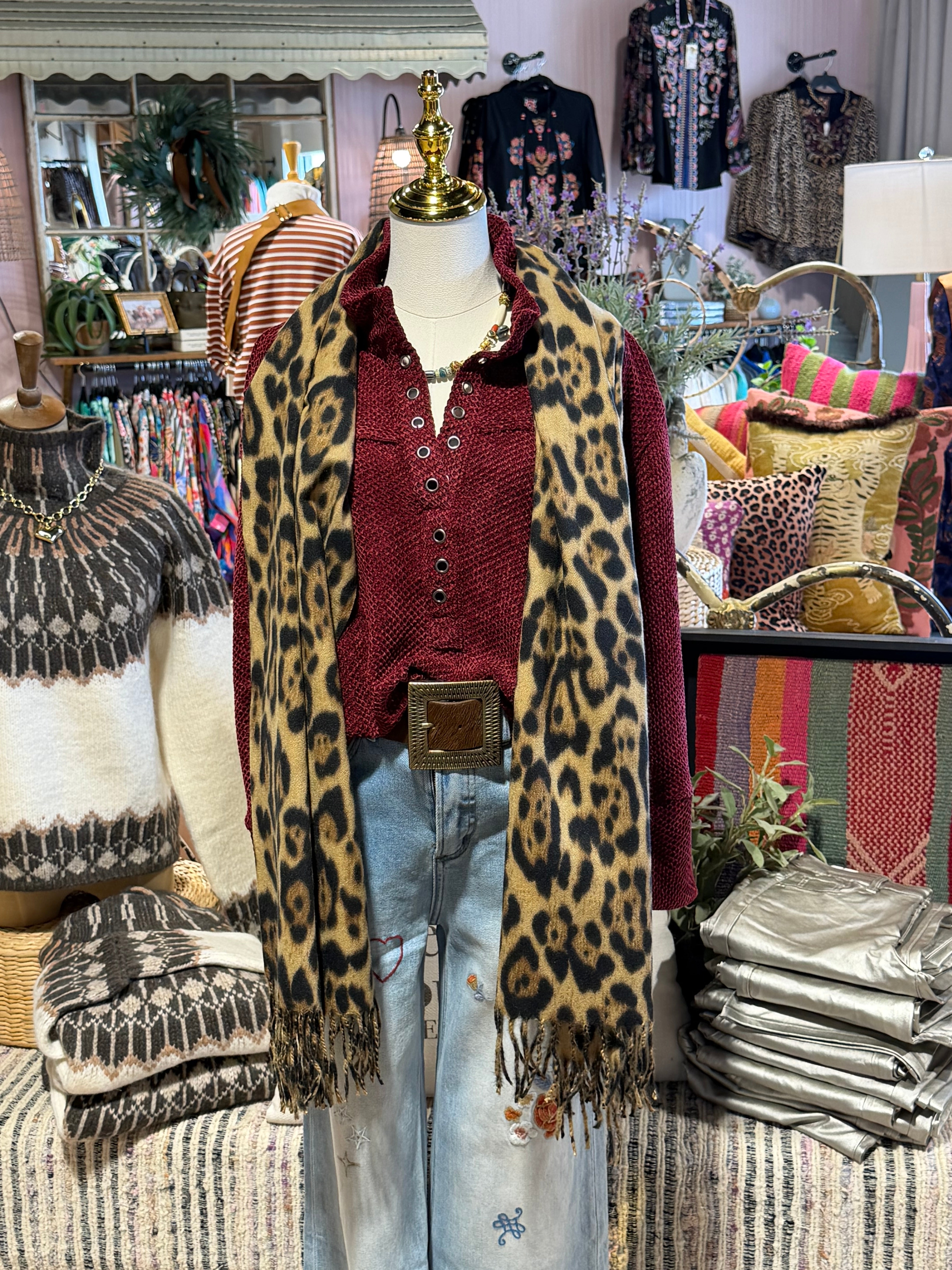 Chenille Grommet Top