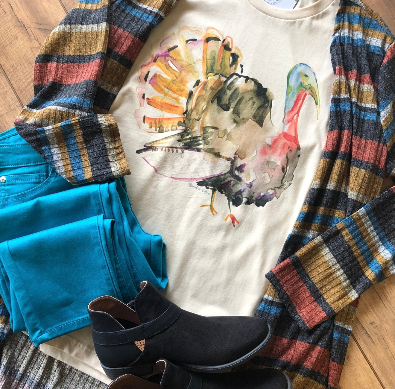 Watercolor Turkey Tee***