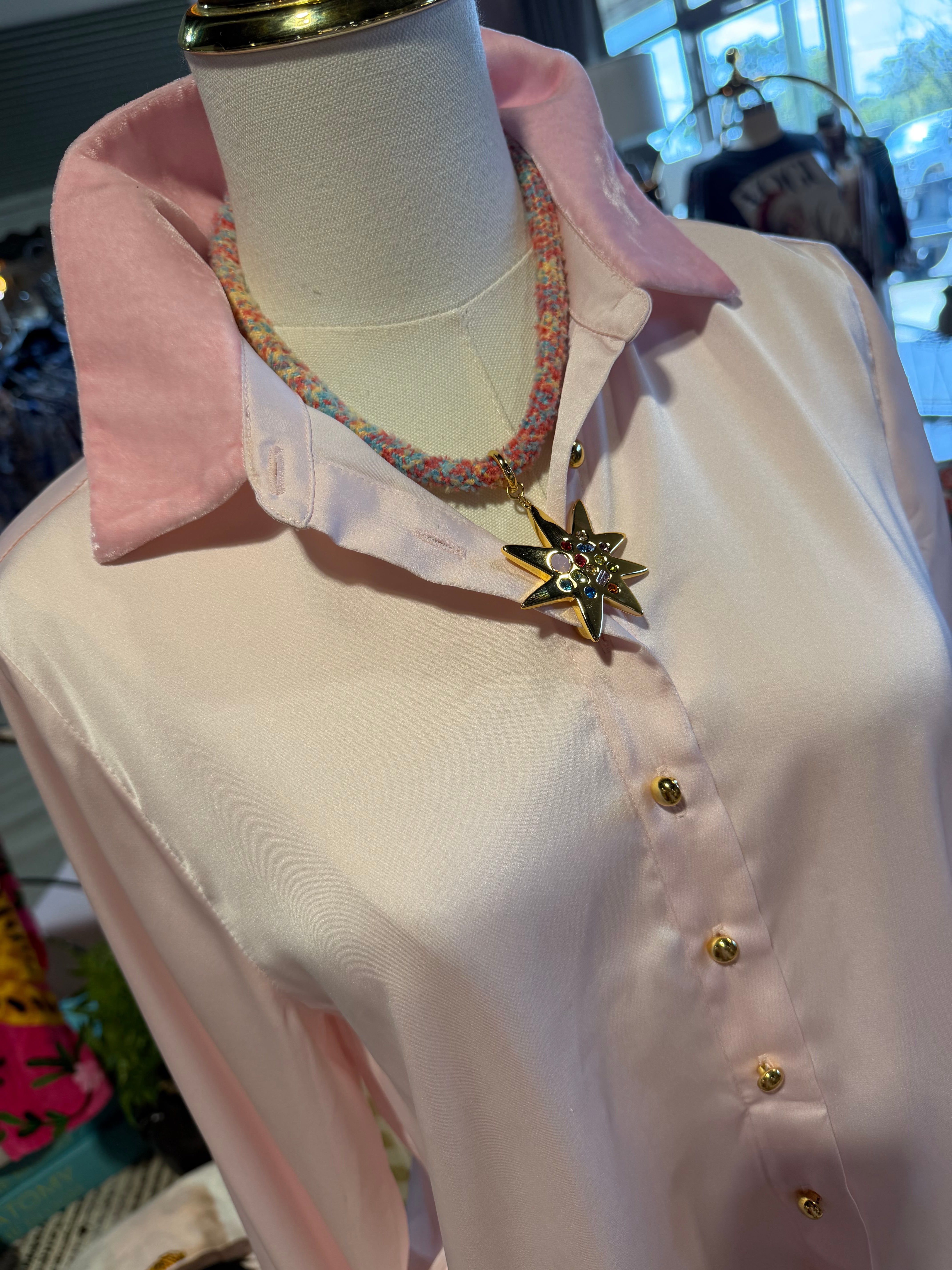Velvet Collar Shirt