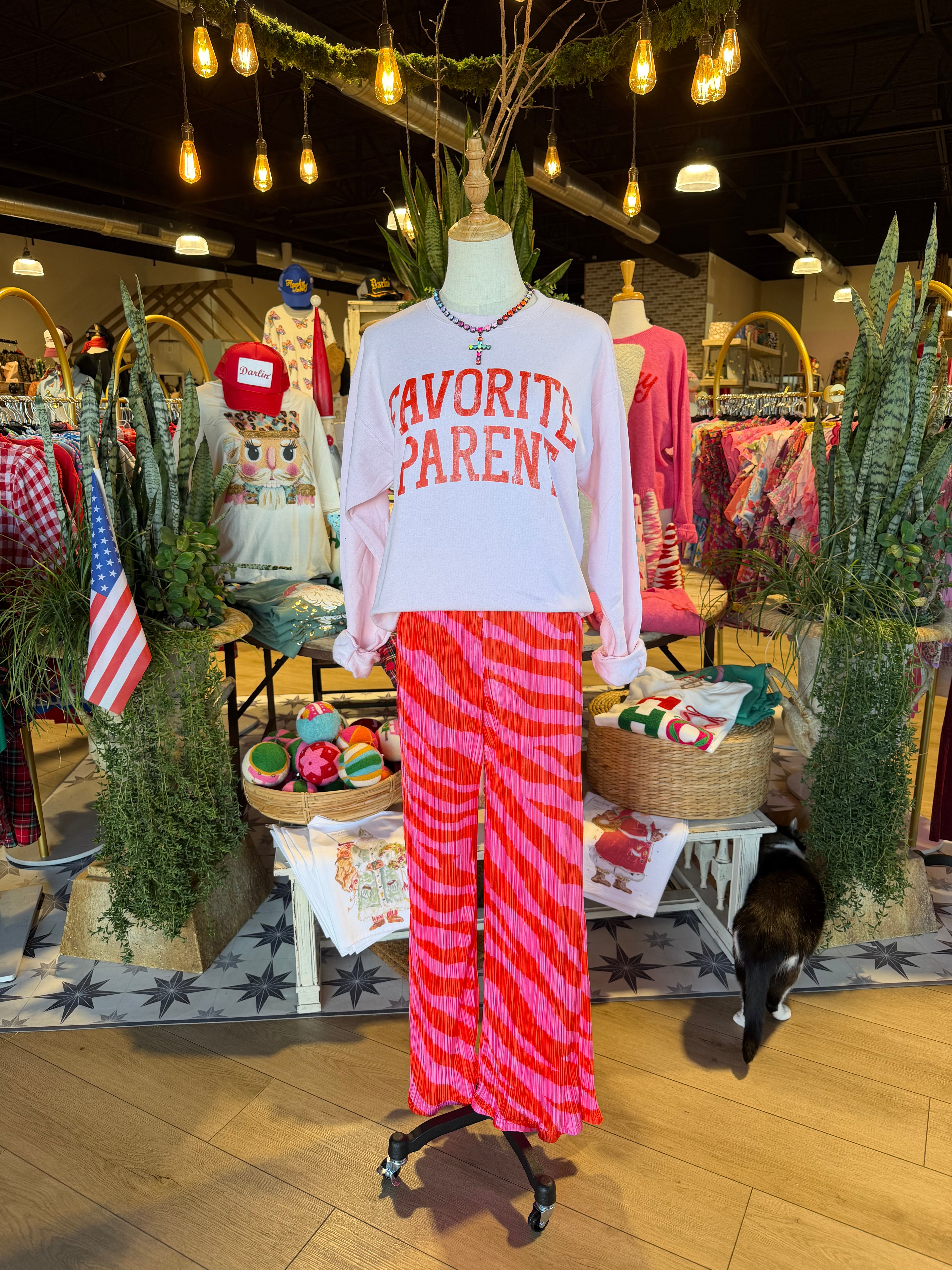 Zebra Textured Pants