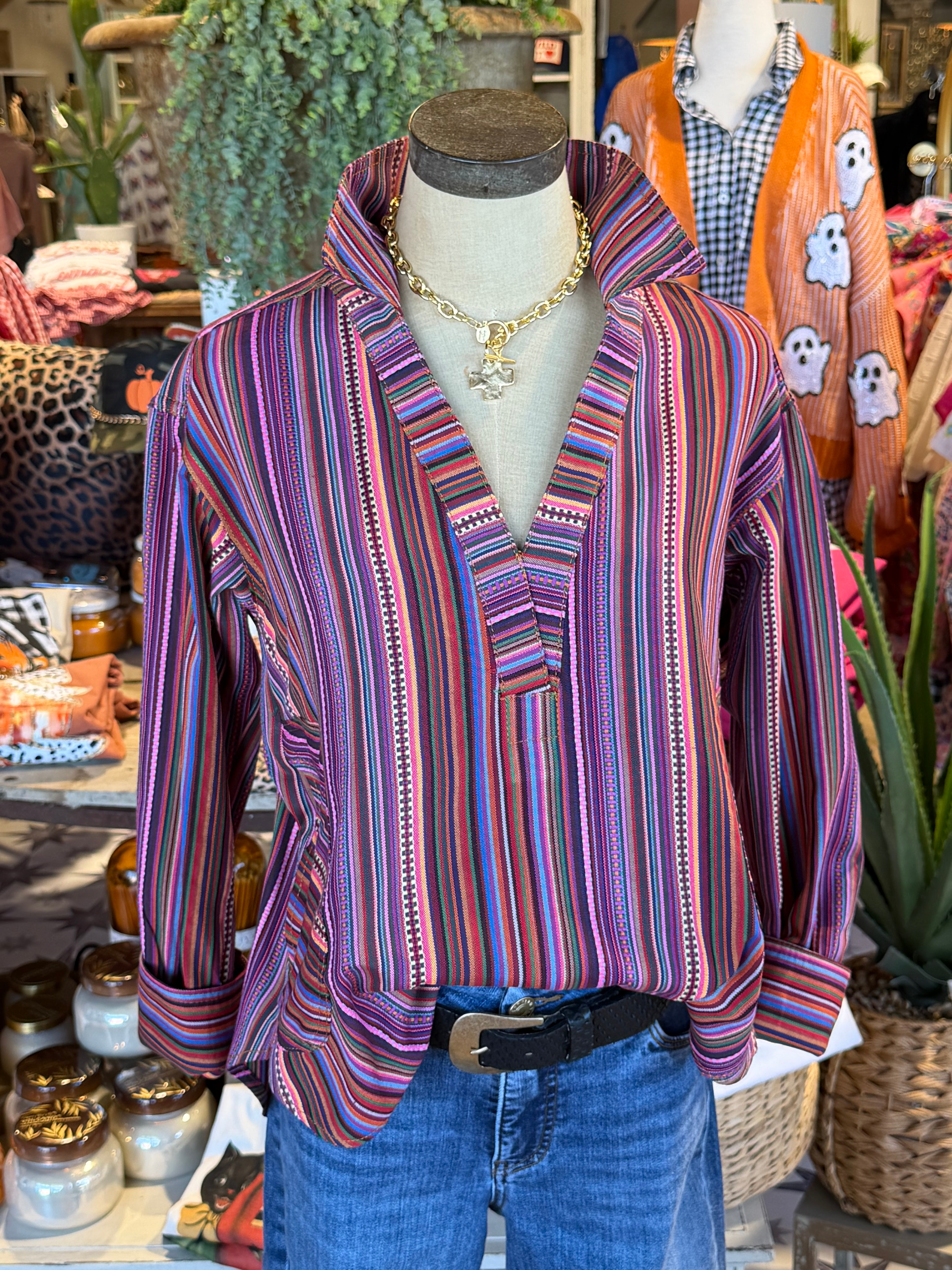 Serape Stripe Pullover
