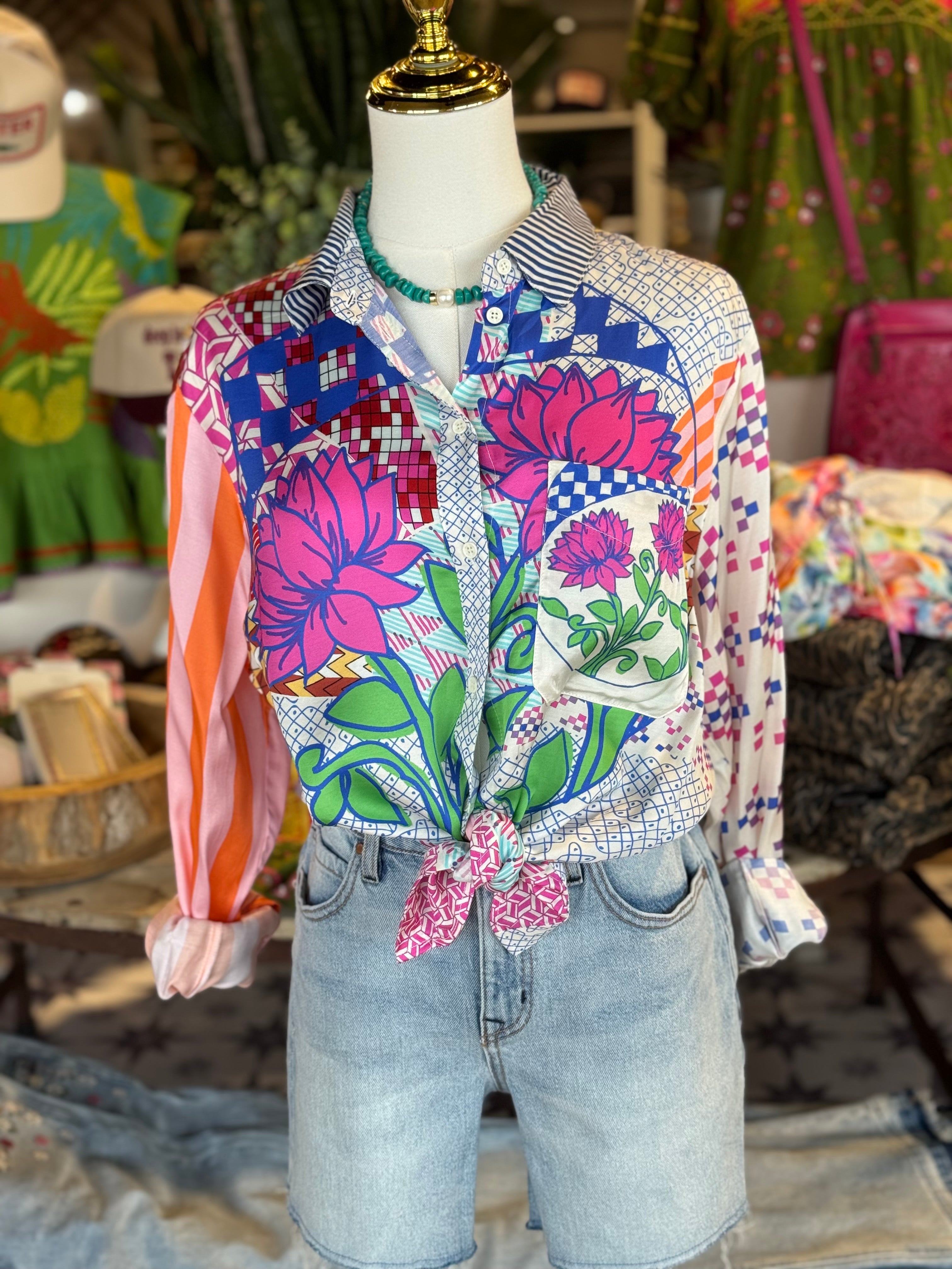 Isabel Mix Print Top